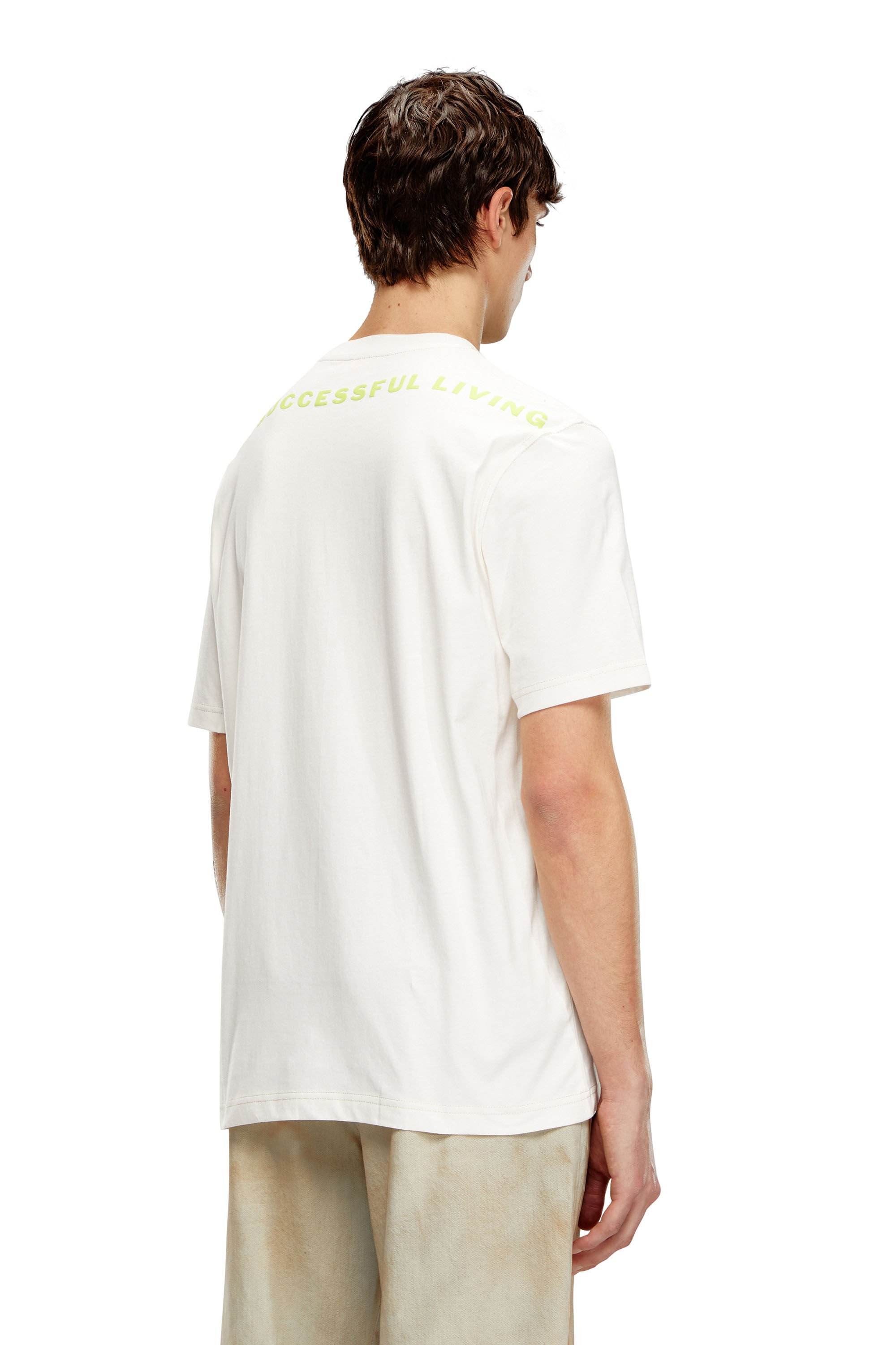 Diesel - T-JUST-N16, Man T-shirt with zebra-camo motif in White - Image 4
