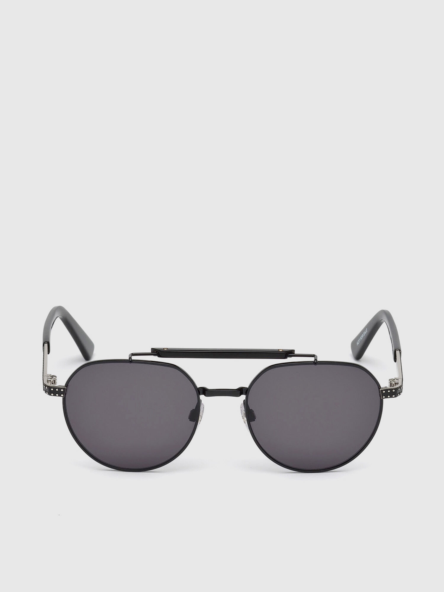 Diesel - DL0239, Lunettes inspirées des années 1980 avec verres ronds Mixte in Noir - 1