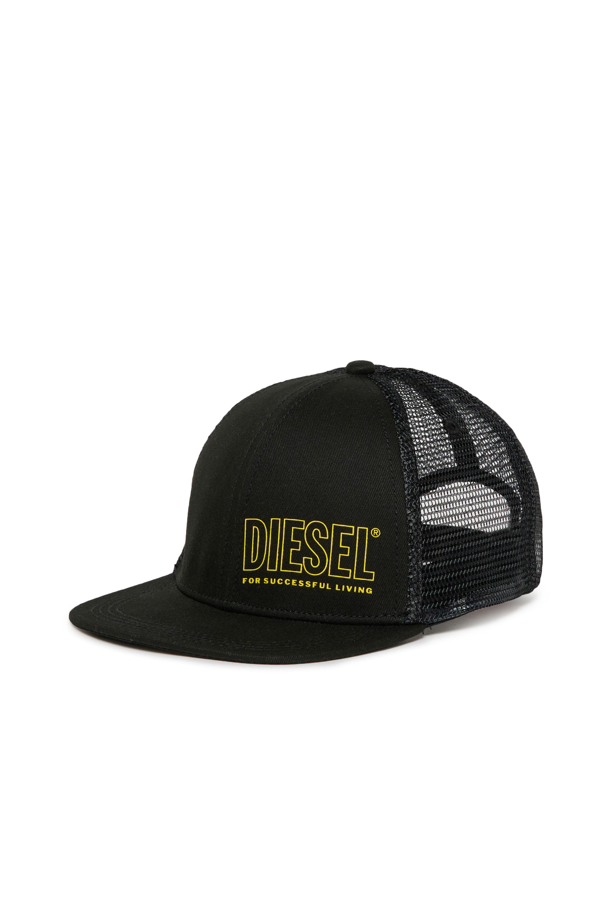 Diesel - FIDDIT, Casquette de baseball en coton et maille Homme in Noir - 1