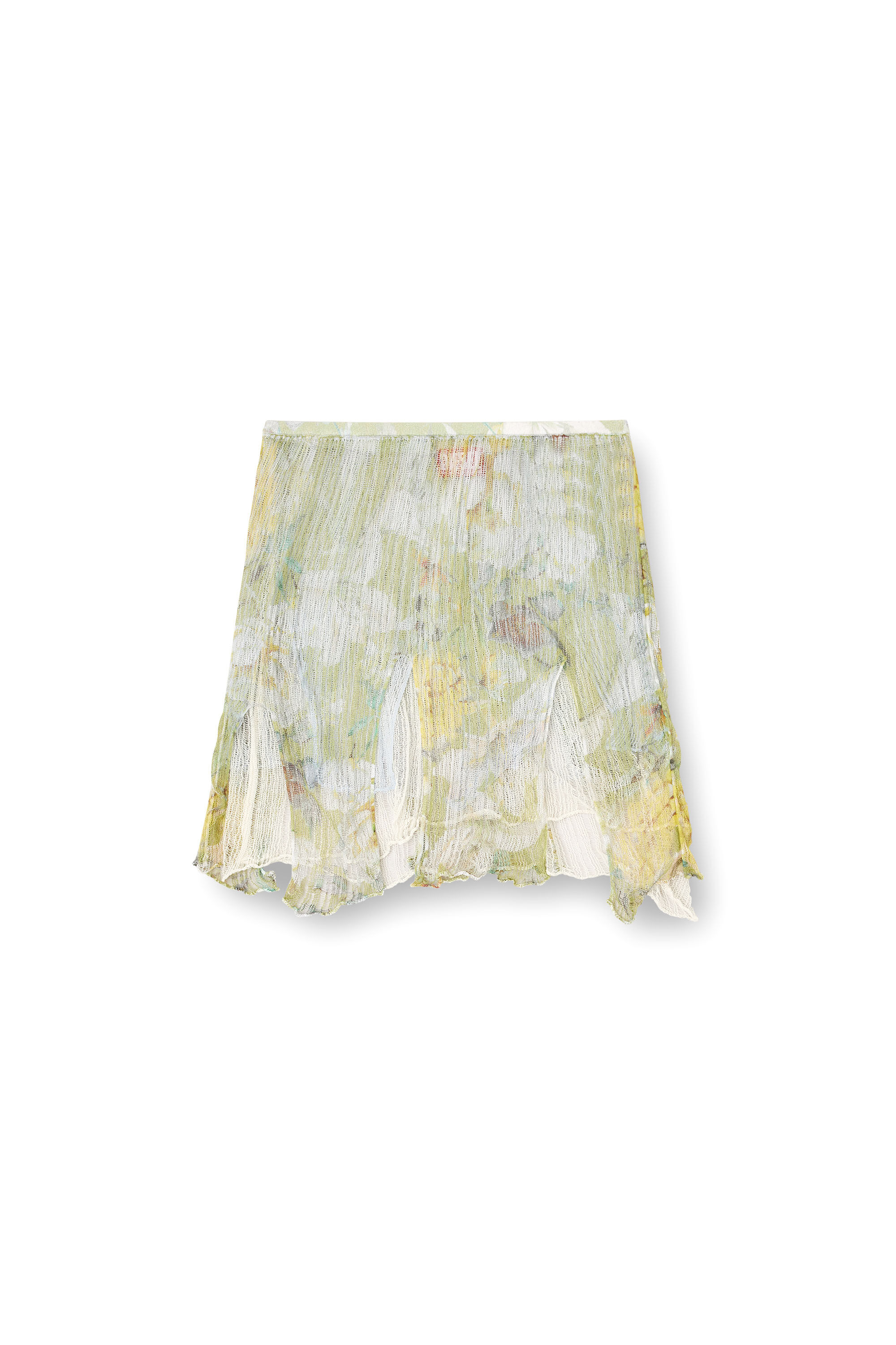 Diesel - M-ATREIUS, Jupe en maille florale avec effet vieilli Femme in Polychrome - 2