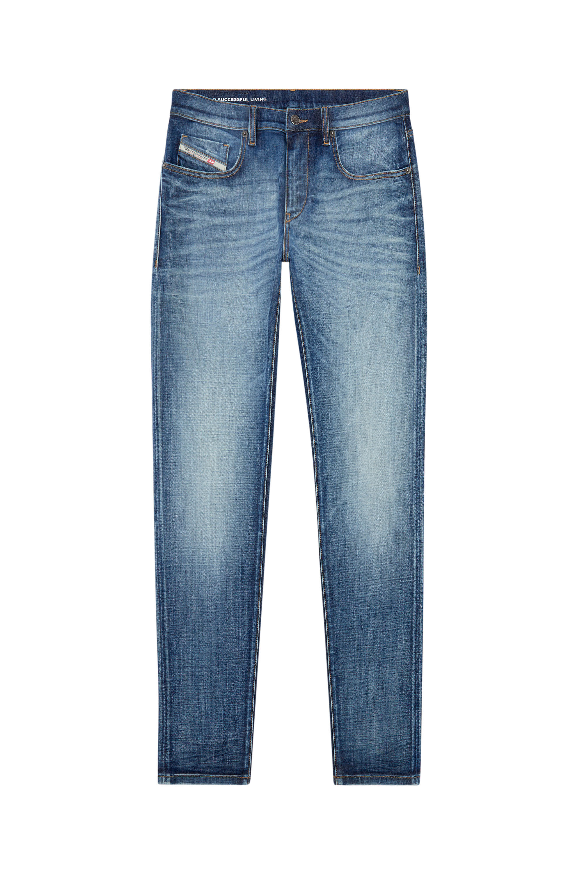 Diesel - Slim Jeans 2019 D-Strukt 0DQAE, Bleu moyen - Image 2