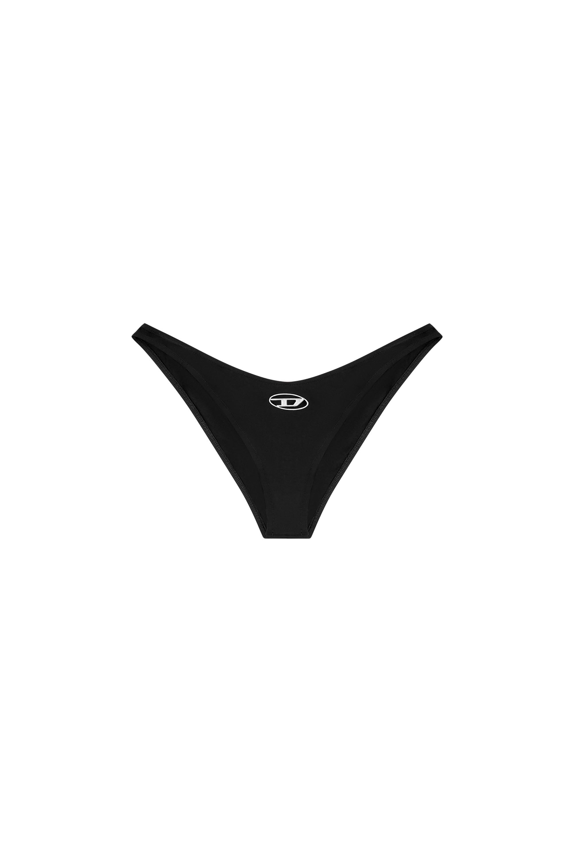 Diesel - PUNCHY-UTLT, Slip en microfibre avec logo découpé Femme in Noir - 2