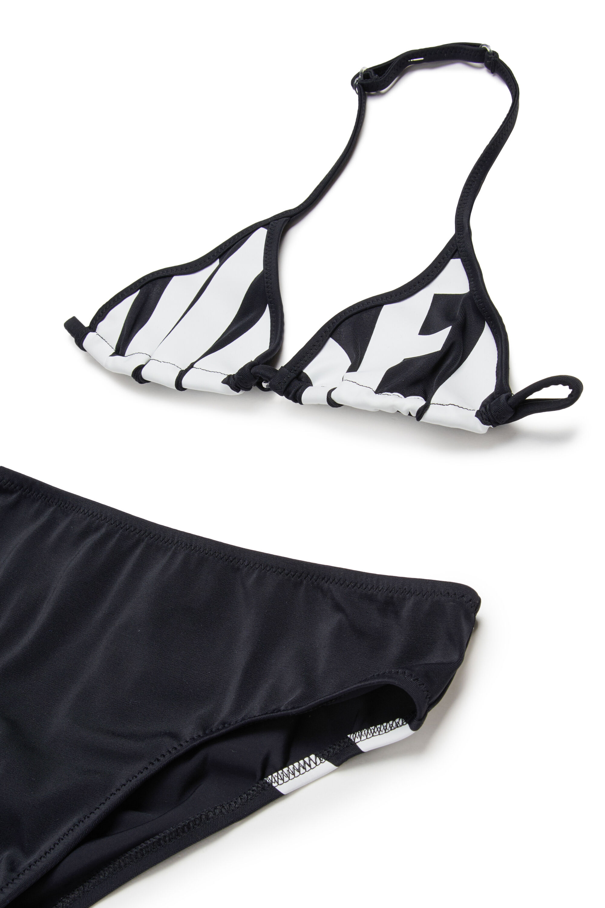 Diesel - MIDDY, Bikini de couleur unie avec maxi logo Femme in Noir - 3