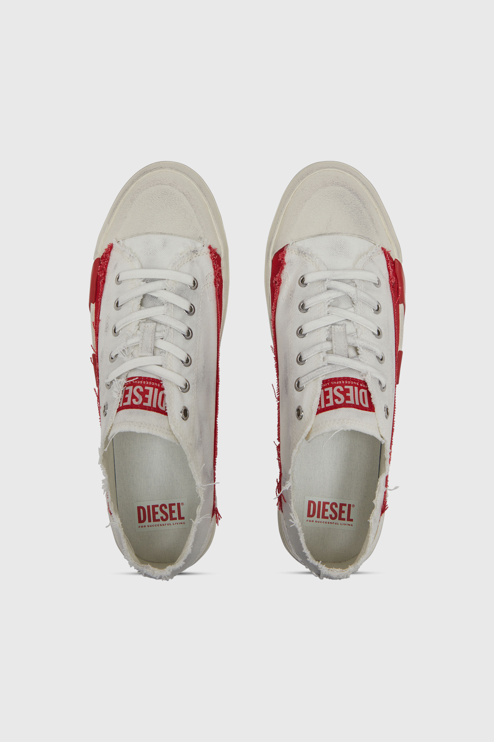 Diesel - S-D-VERSE LOW II, S-D-Verse-Baskets en toile &agrave; effet sali Homme in Polychrome - 4