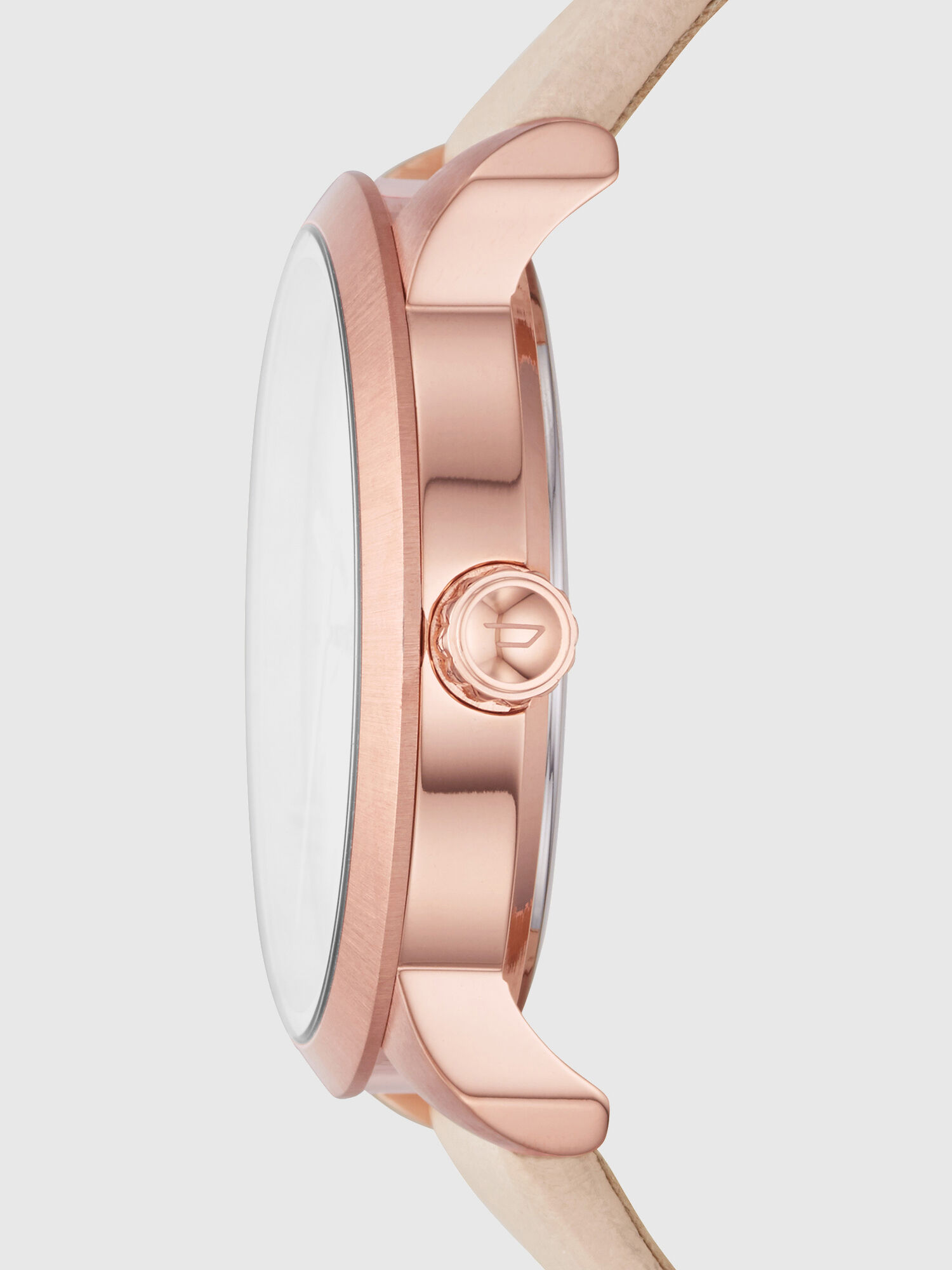 Diesel - DZ5572, Flare Degrade montre avec bracelet en cuir nude, 37 mm Femme in Beige - 2