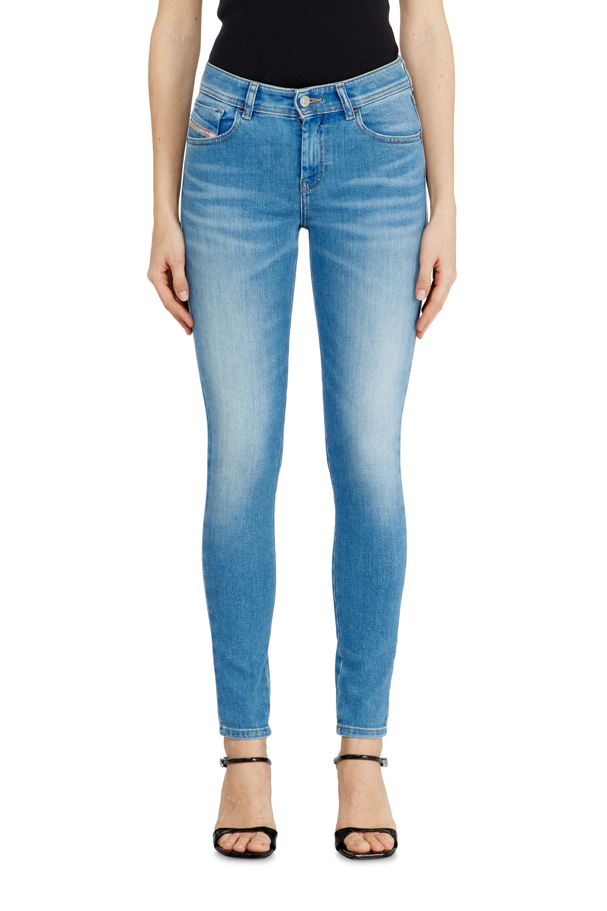 Diesel - Skinny Jeans 2017 Slandy 09L94 Femme, Bleu Clair - Image 4