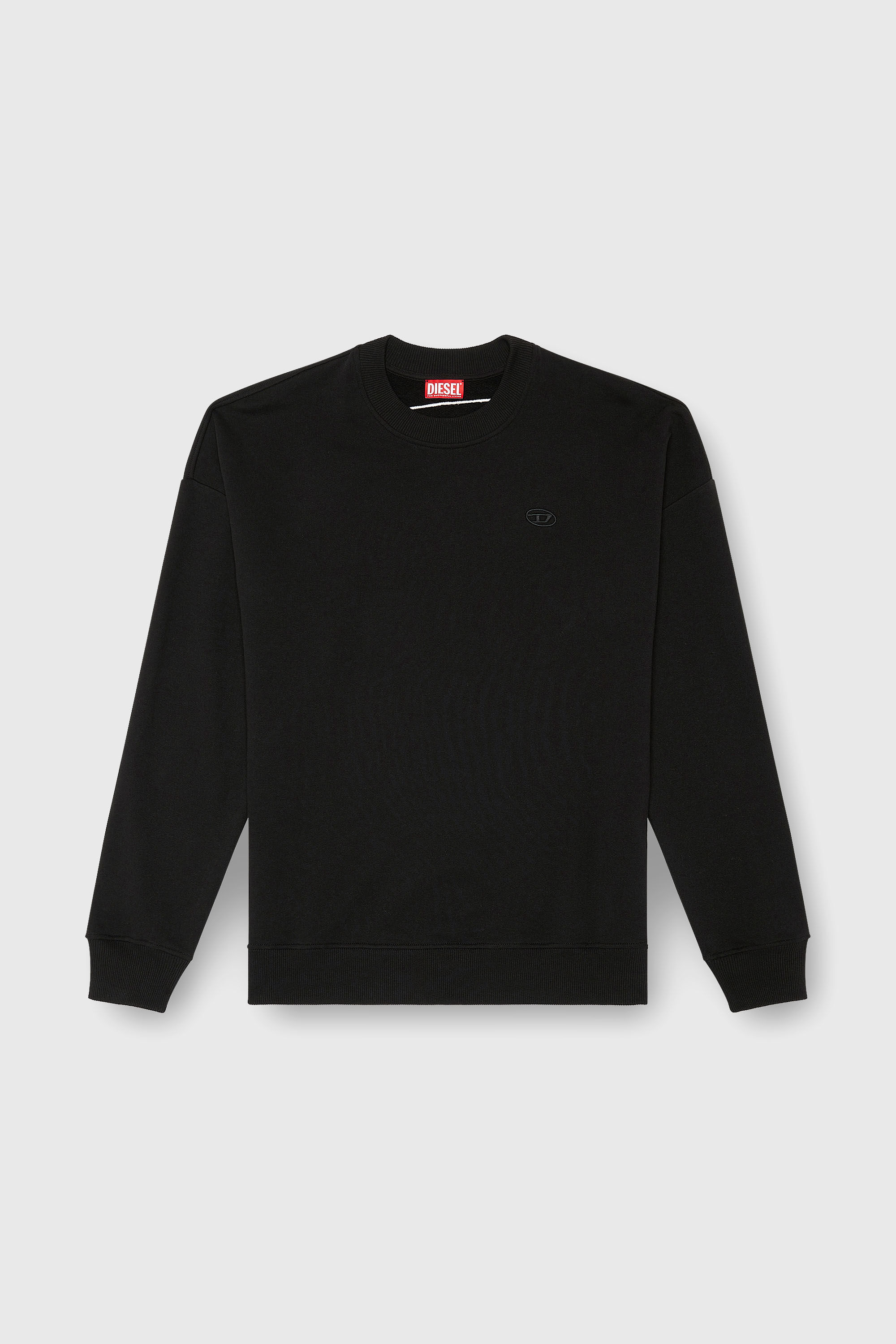 Diesel - S-ROB-MEGOVAL-D, Sweat-shirt avec logo brod&eacute; Homme in Noir - 2
