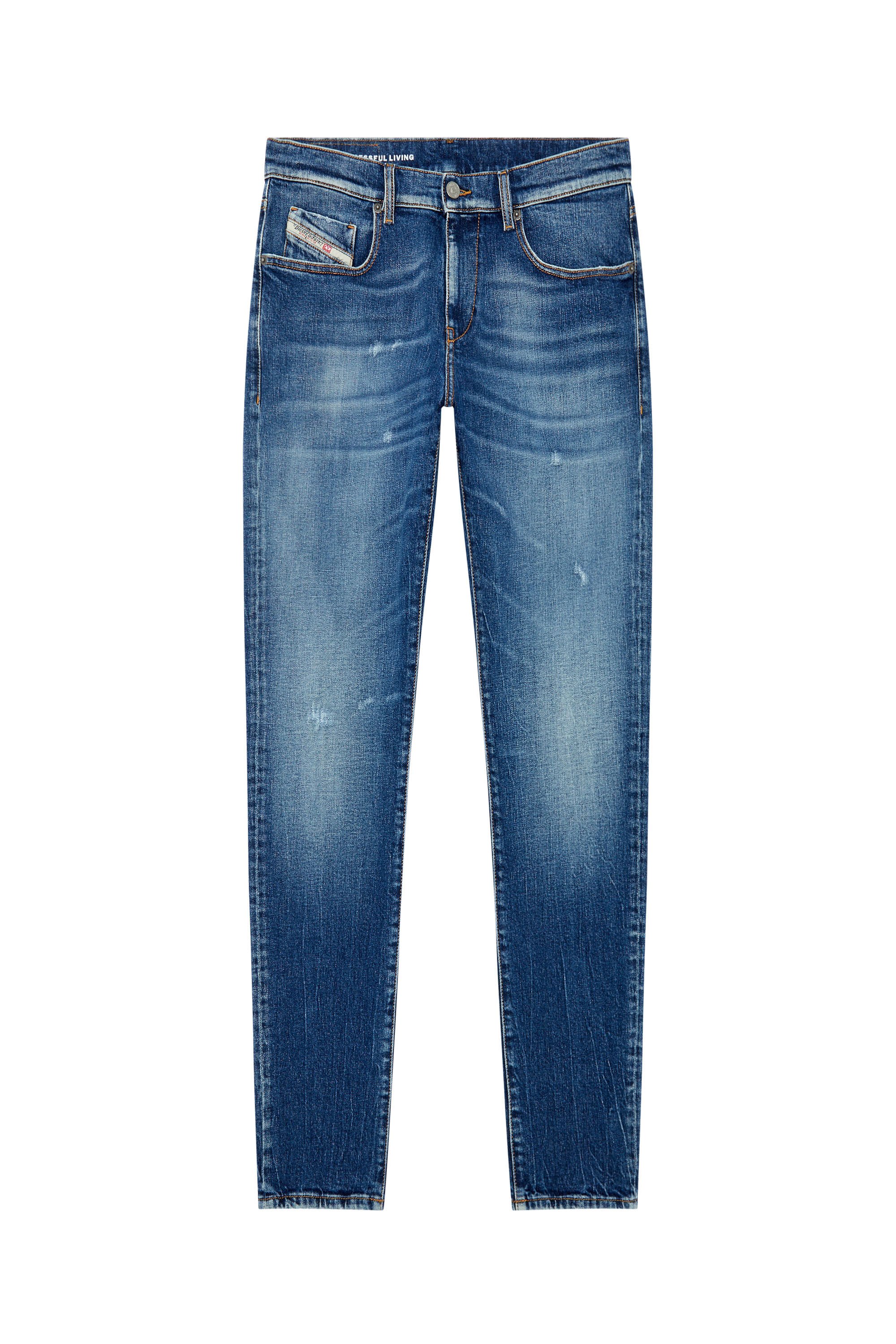 Diesel - Slim Jeans 2019 D-Strukt 007T3, Bleu moyen - Image 2