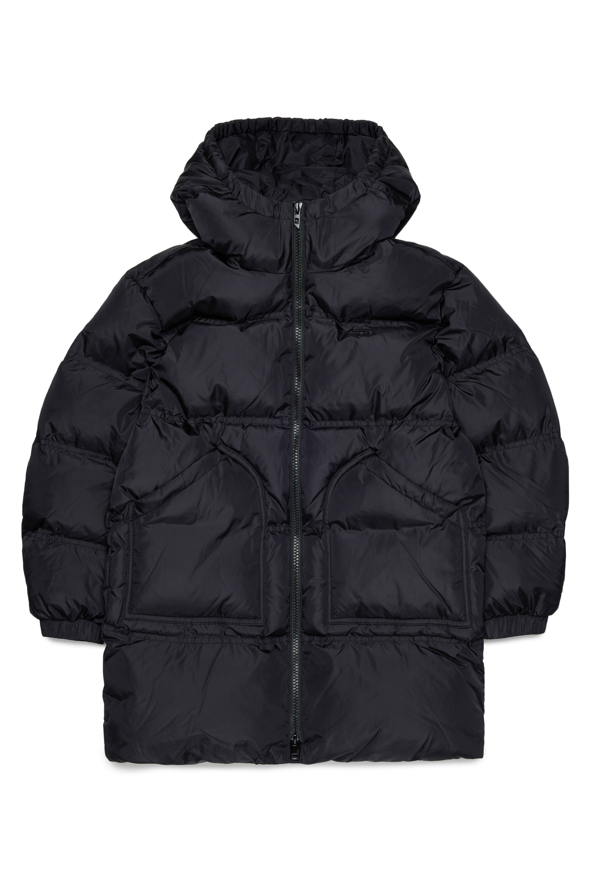 Diesel - JRIVONLONG, Manteau puffer avec poches oversize Mixte in Noir - 1