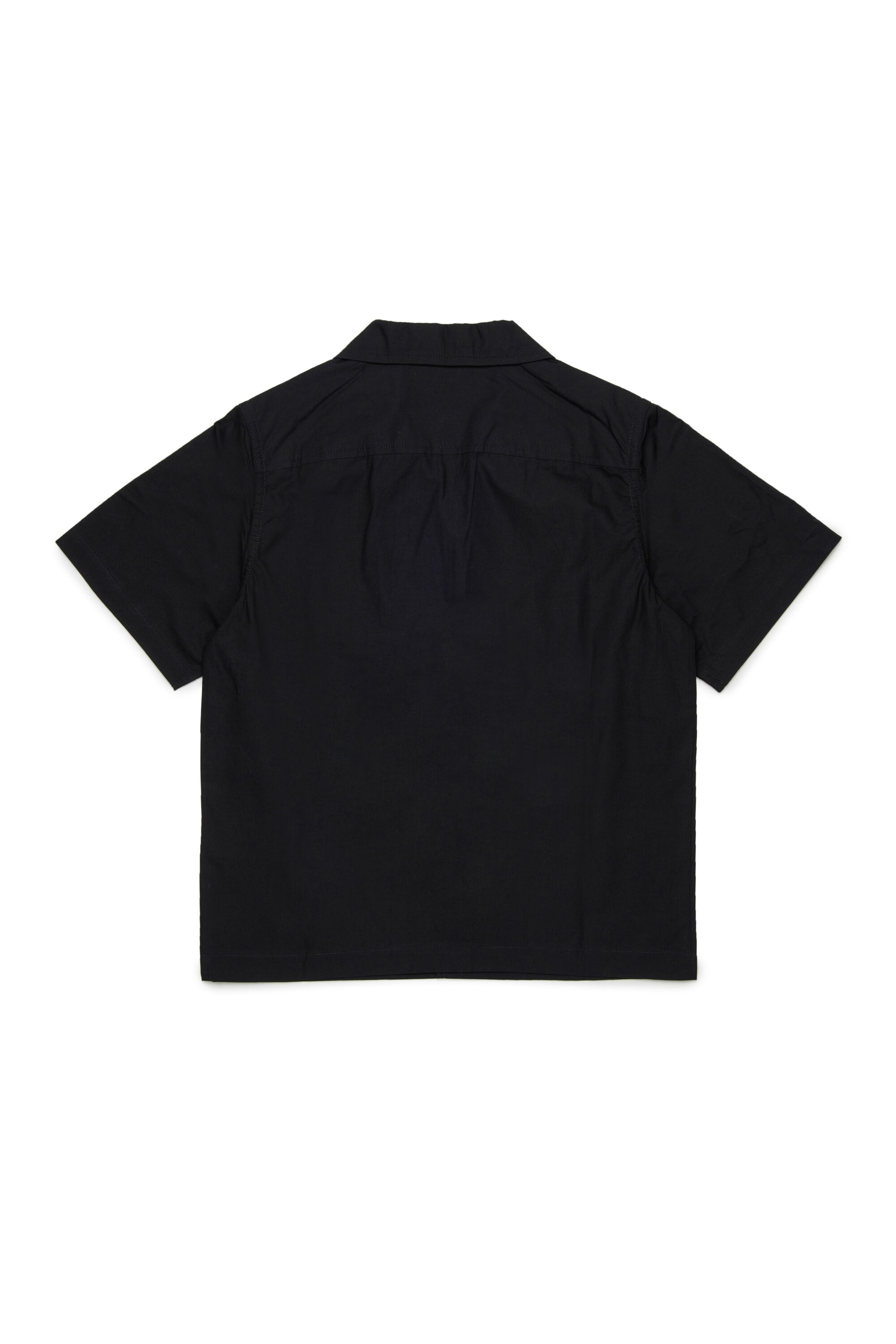 Diesel - MCDRID, Man's Cotton shirt with short sleeves in Black - 2