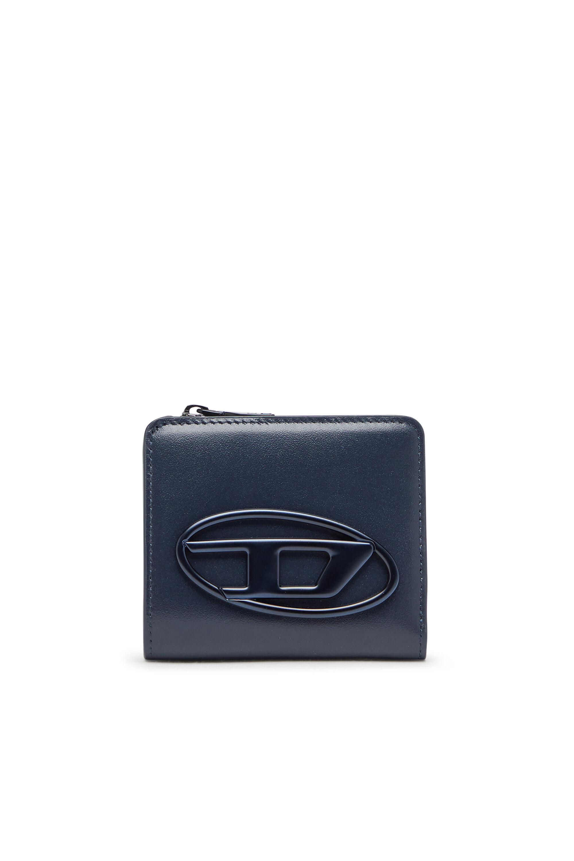 Diesel - HOLI -D BI FOLD ZIP L, Porte-cartes en cuir zippé Homme in Bleu - 1