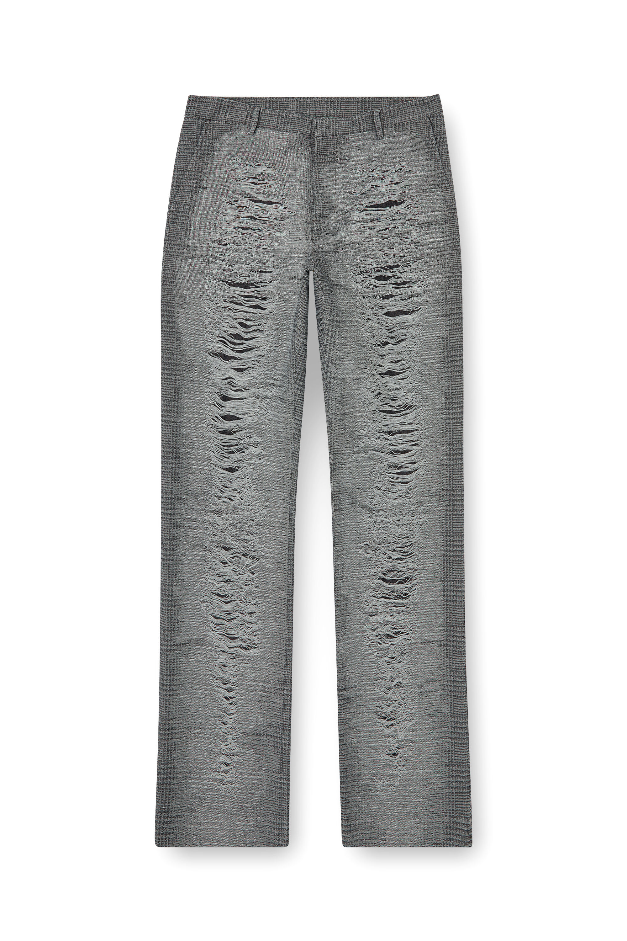 Diesel - P-BOIX, Pantalon à carreaux avec devant fendu Homme in Gris - 2