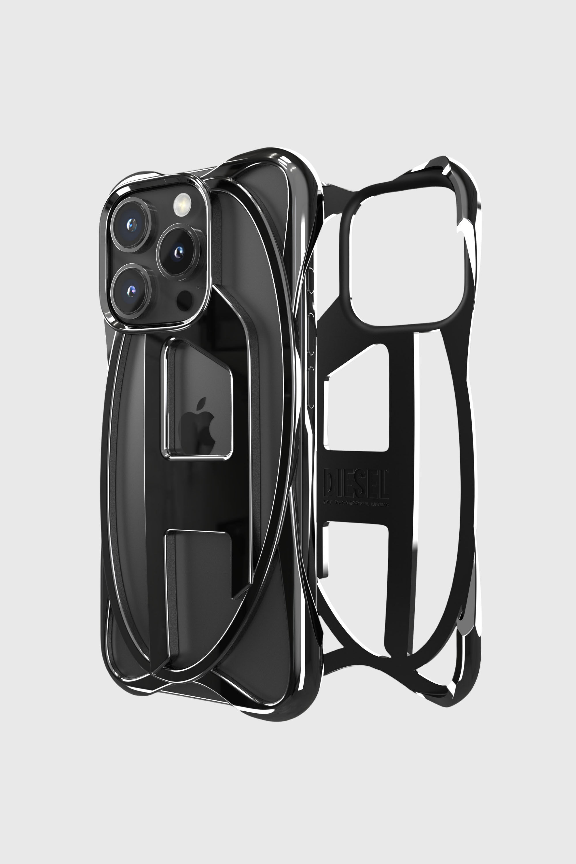 Diesel - 60268 CAGED D CASE, Coque Caged D iPhone 16 Pro Mixte in Noir - 1