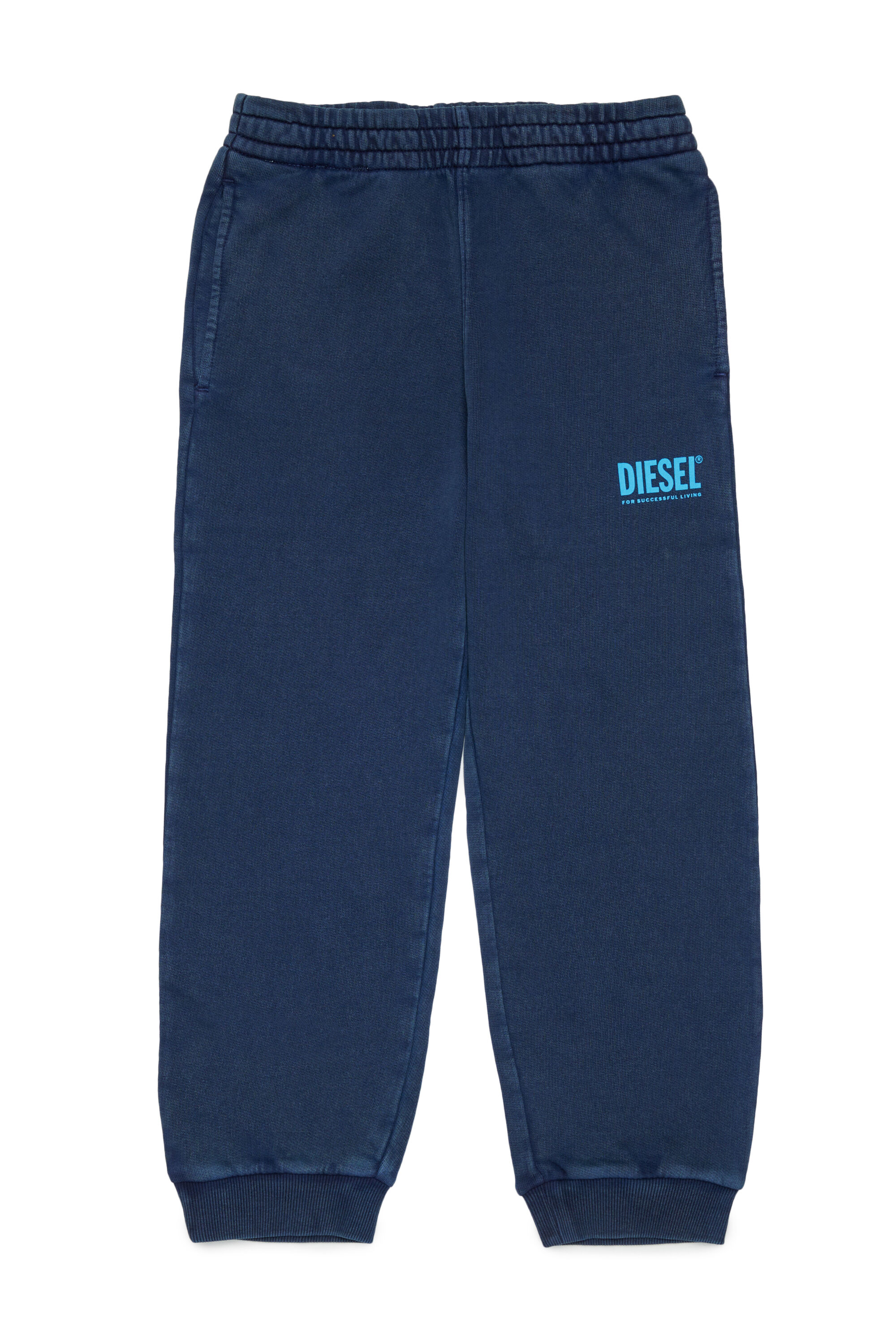 Diesel - PTISEL, Pantalon de surv&ecirc;tement en coton avec logo imprim&eacute; Homme in Bleu - 1