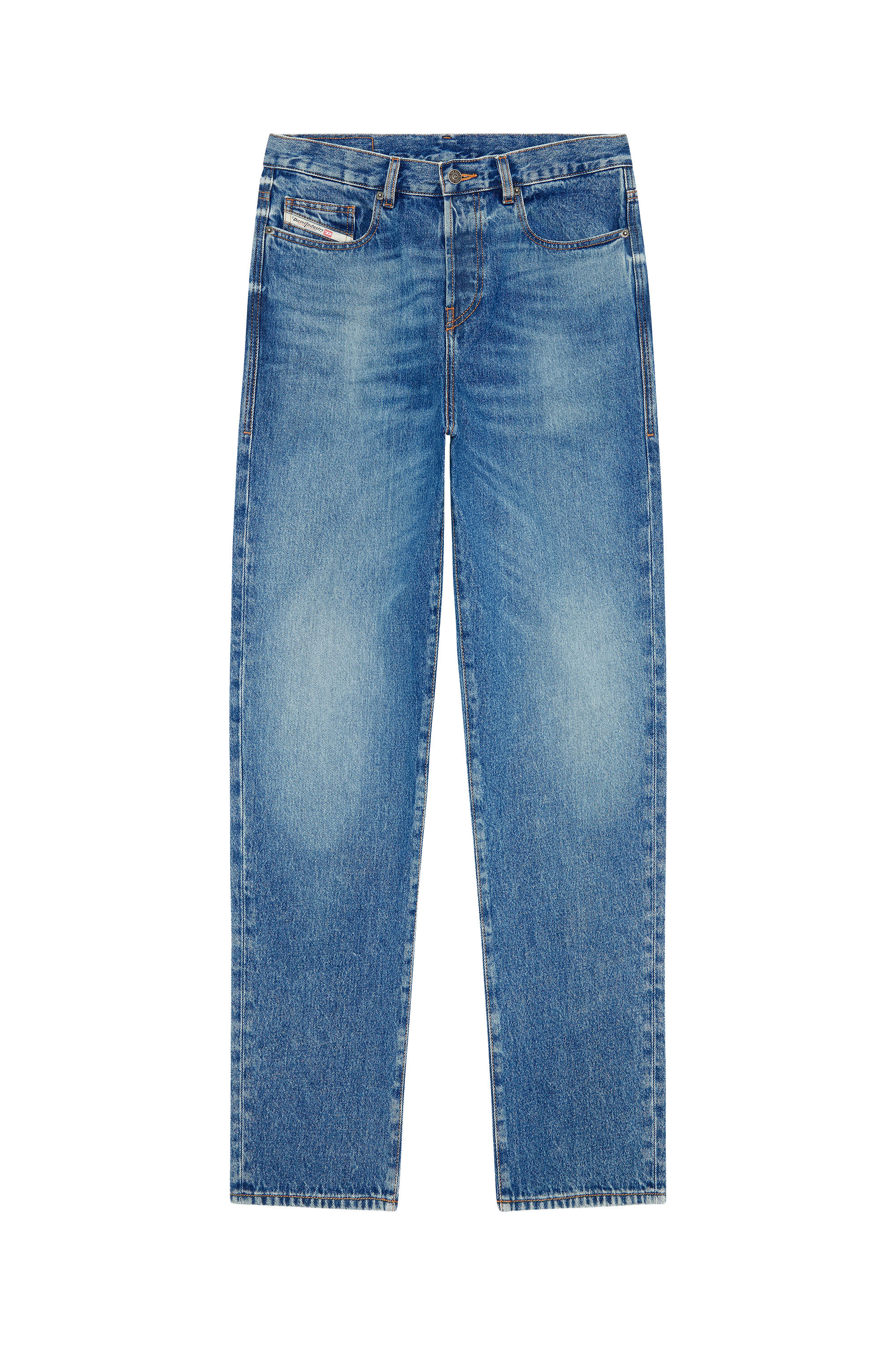 Diesel - 2020 D-Viker 0GYCT Straight Jeans, Bleu moyen - Image 2