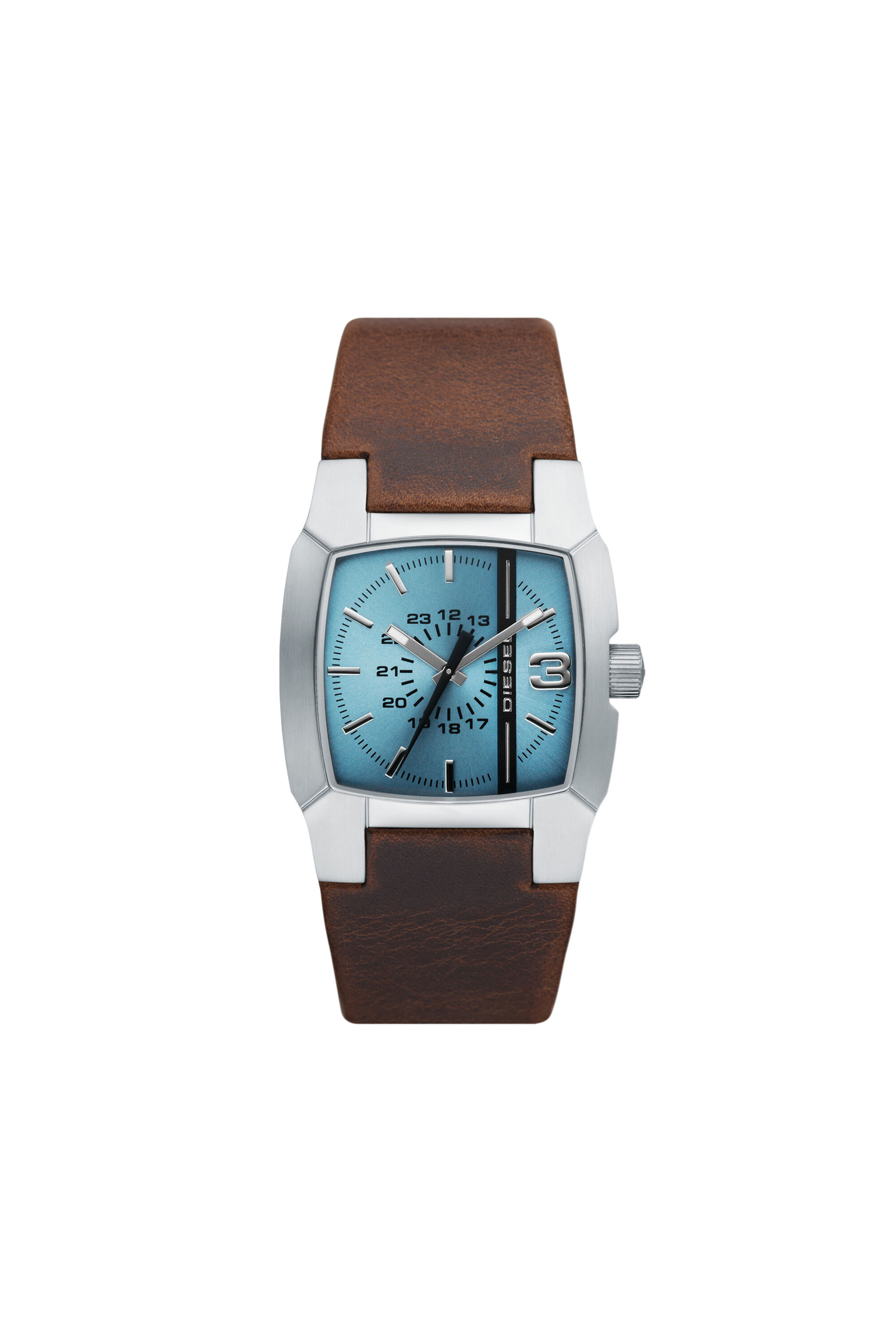 Montre diesel cuir marron online