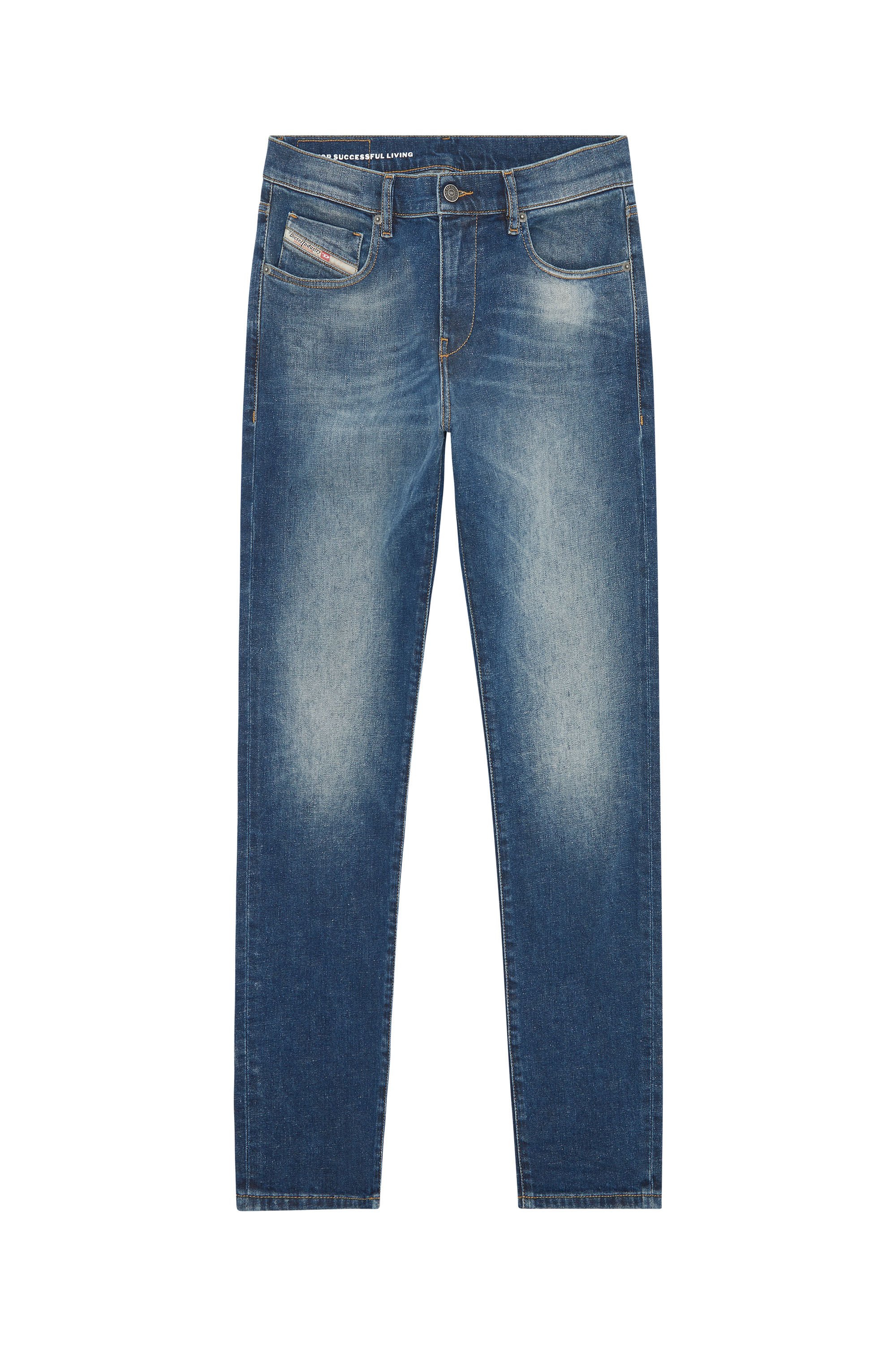 Diesel - 2019 D-Strukt 09F39 Slim Jeans, Bleu Foncé - Image 2