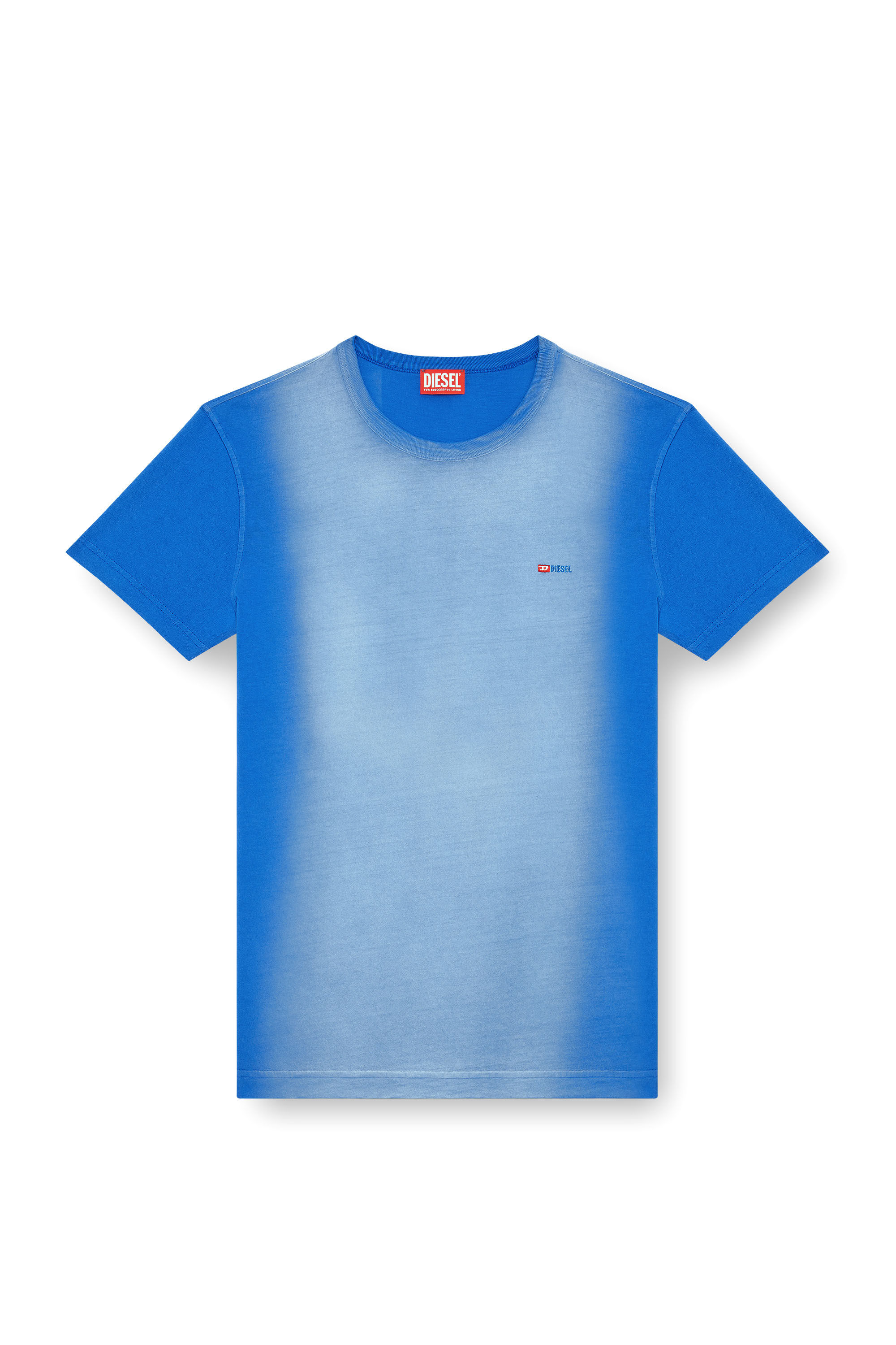 Diesel - T-ADJUST-Q2, Homme T-shirt en jersey de coton pulvérisé in Bleu - Image 2