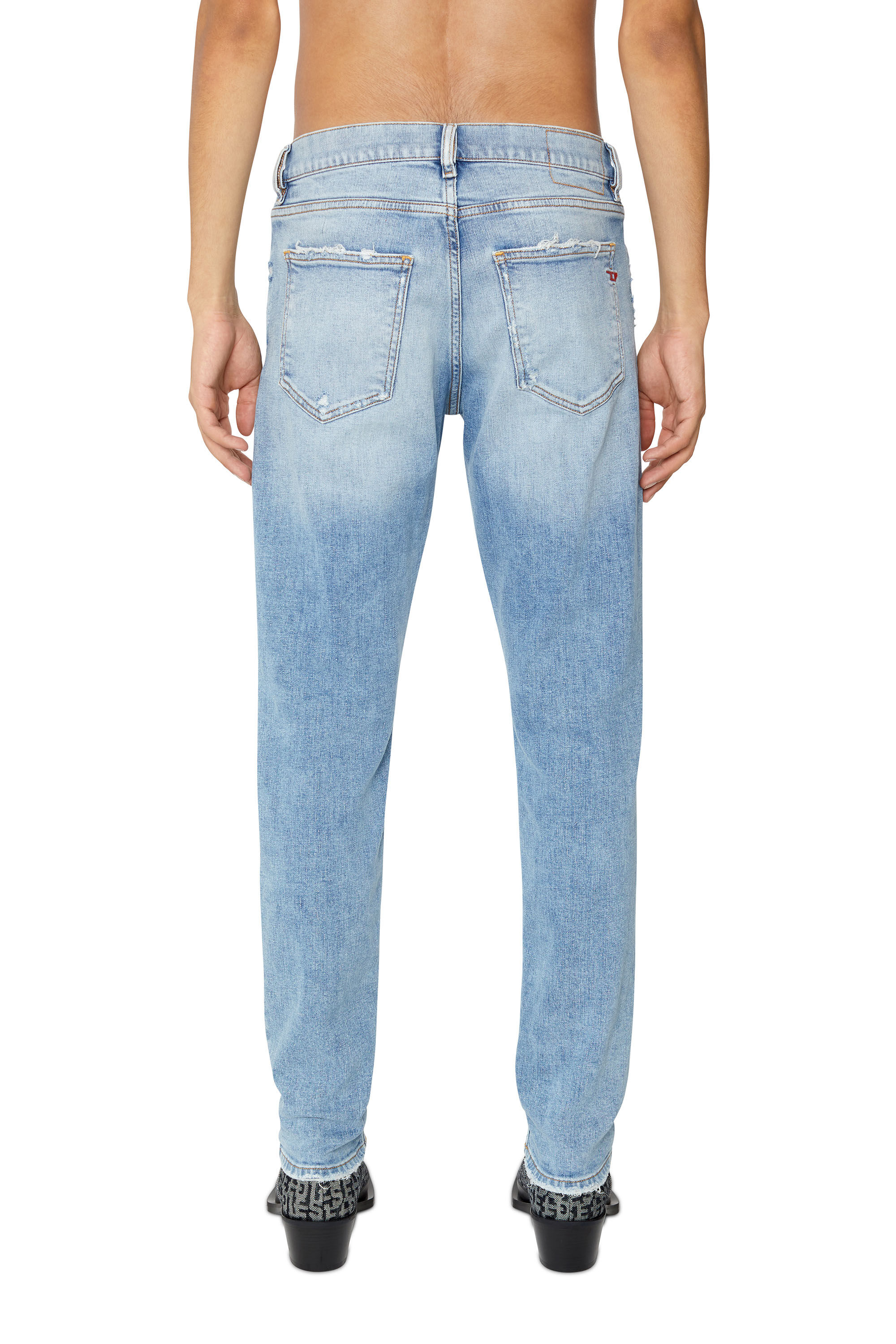 Diesel - 2019 D-Strukt 09E67 Slim Jeans, Bleu Clair - Image 4