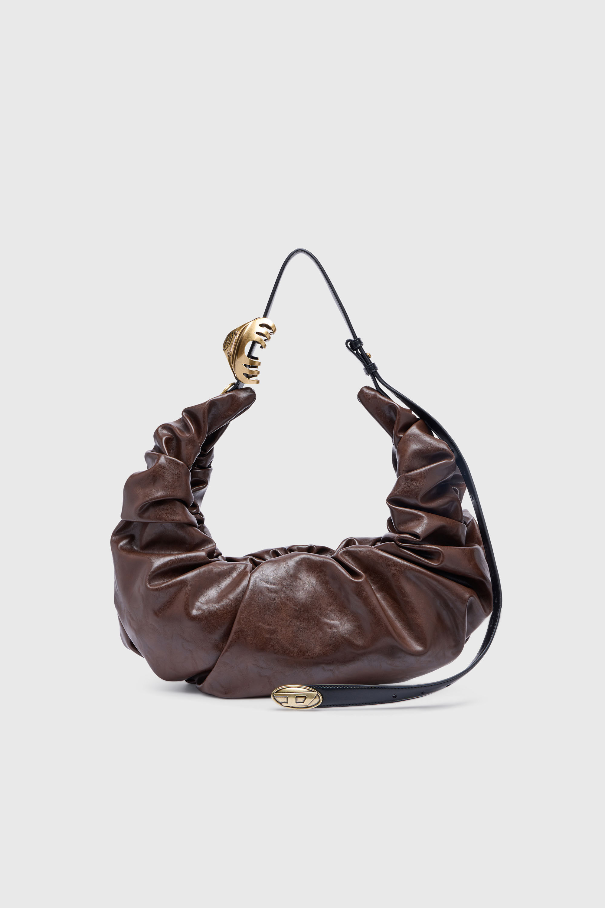 Diesel - GRAB-D HOBO L, Grab-D-Grand sac hobo froiss&eacute; Femme in Marron - 2