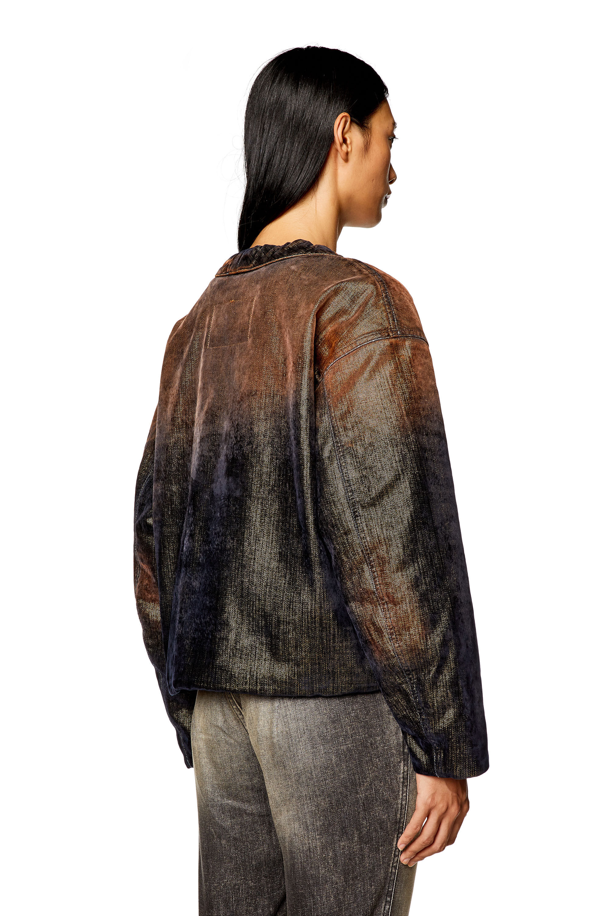 Diesel - DE-CONF-S, Woman Jacket in shimmery denim in Multicolor - Image 4