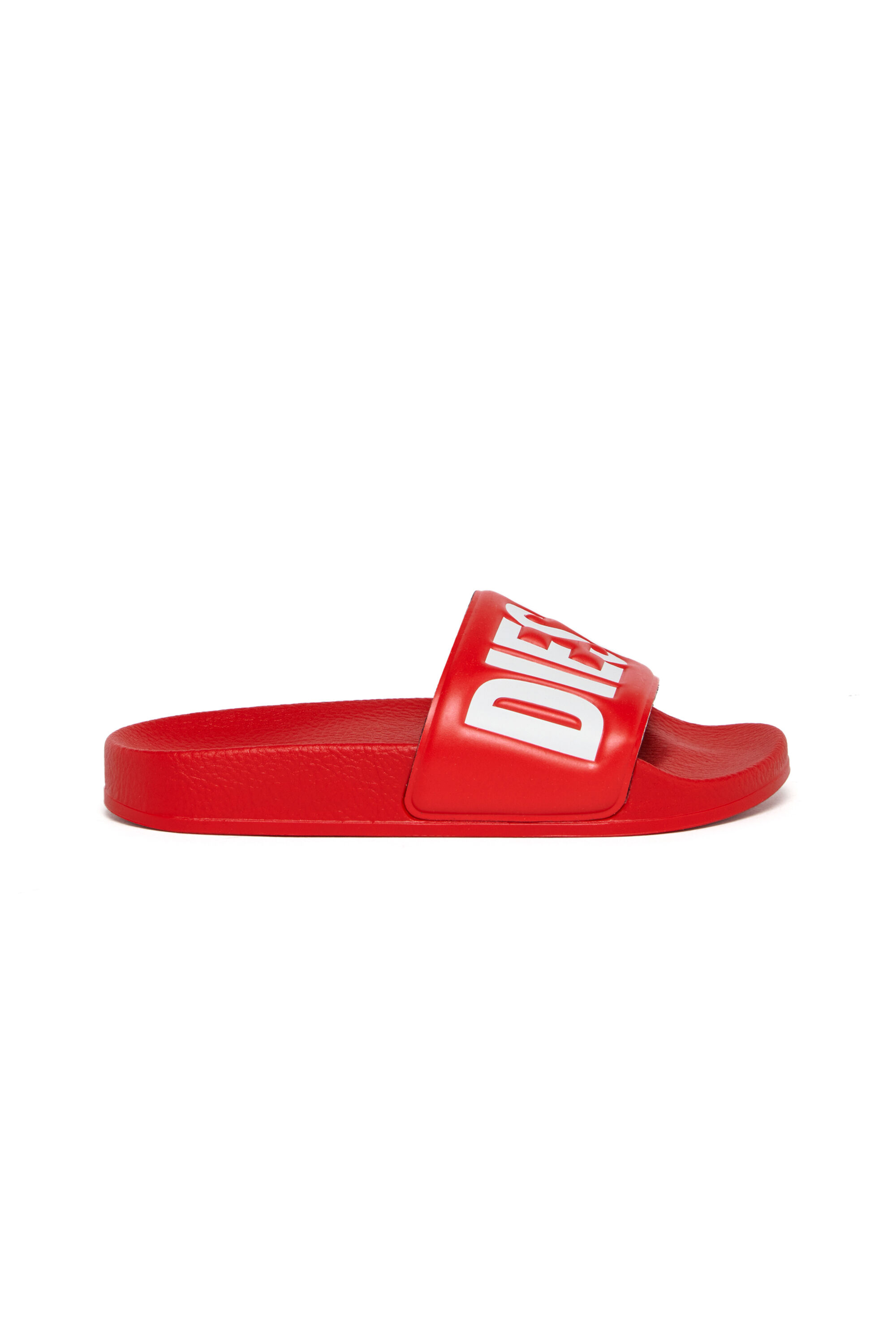 Diesel - SA-BWBISQOF, SA-BWBISQOF-Sliders avec logo emboss&eacute; Mixte in Rouge - 1