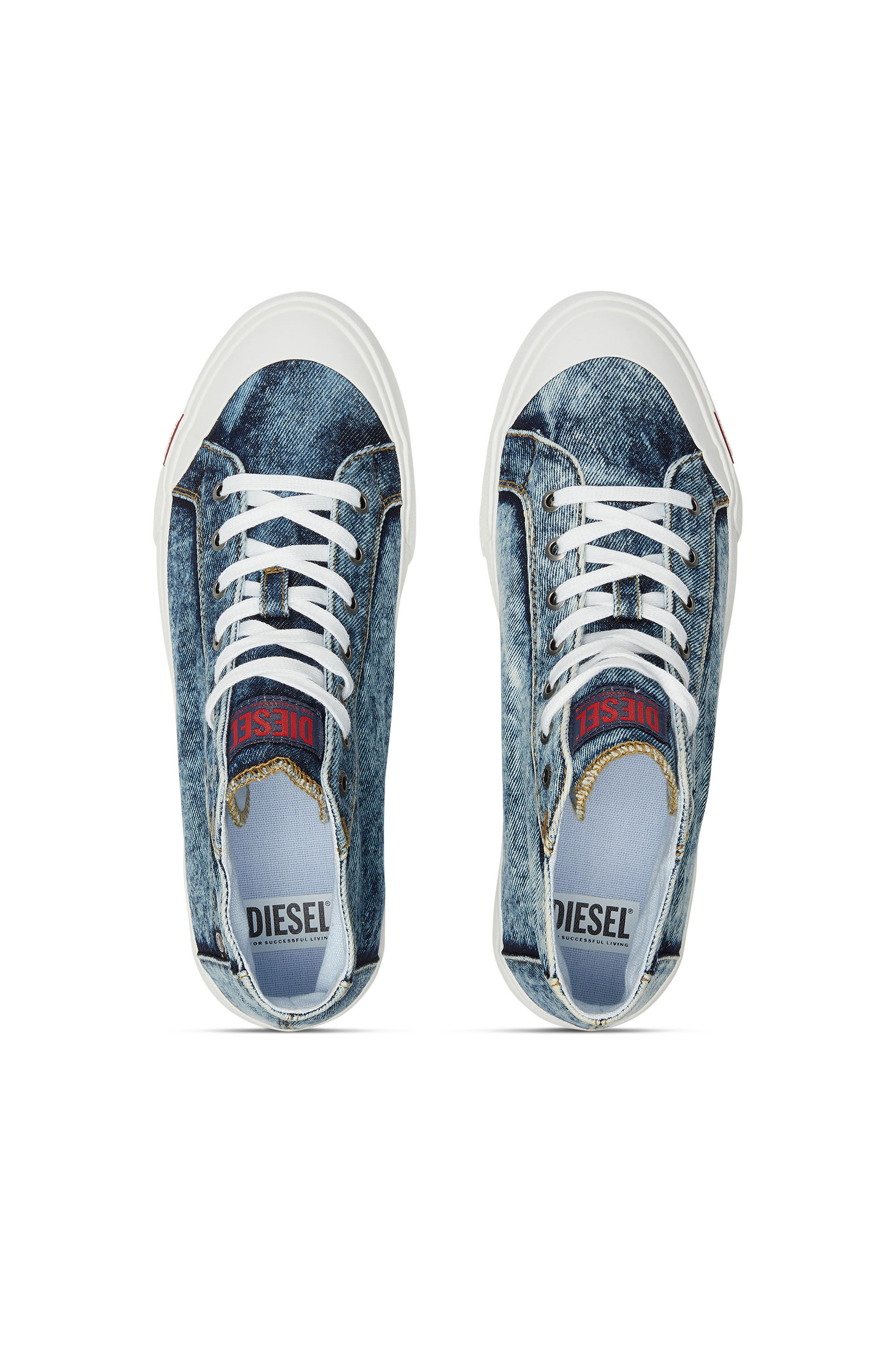 Diesel - S-ATHOS NMD MID, S-Athos-Sneakers montantes en denim avec détail de poche Homme in Bleu - 4