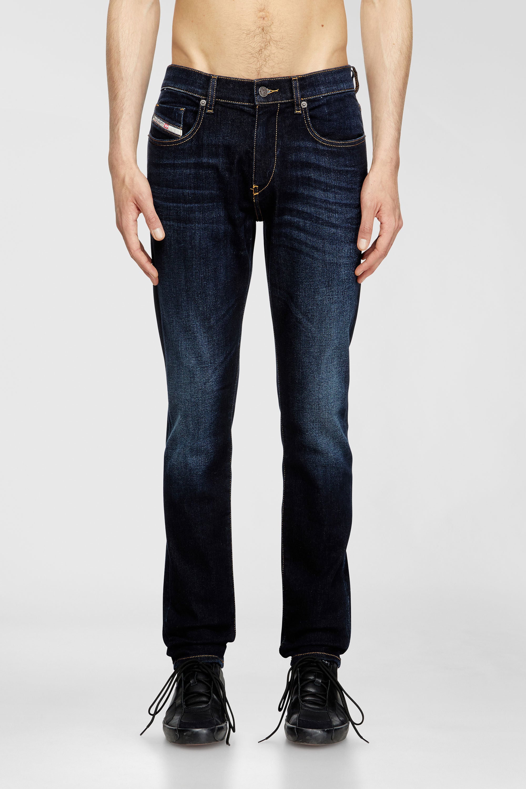 Diesel - Slim Jeans 2019 D-Strukt 009ZS Homme, Bleu Fonc&eacute; - Image 2