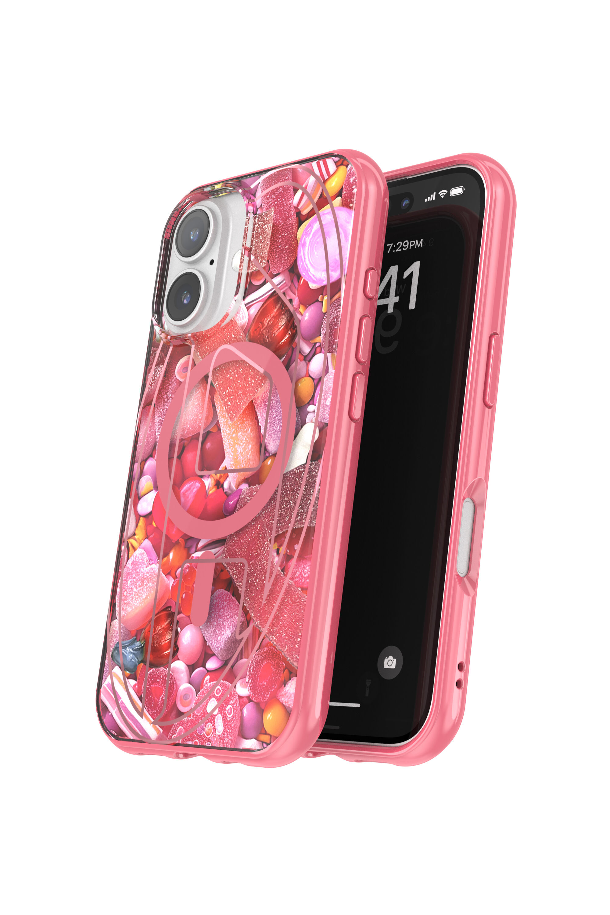 Diesel - 60249 AOP CASE, Coque Oval D avec MagSafe iPhone 16 Mixte in Rose - 3