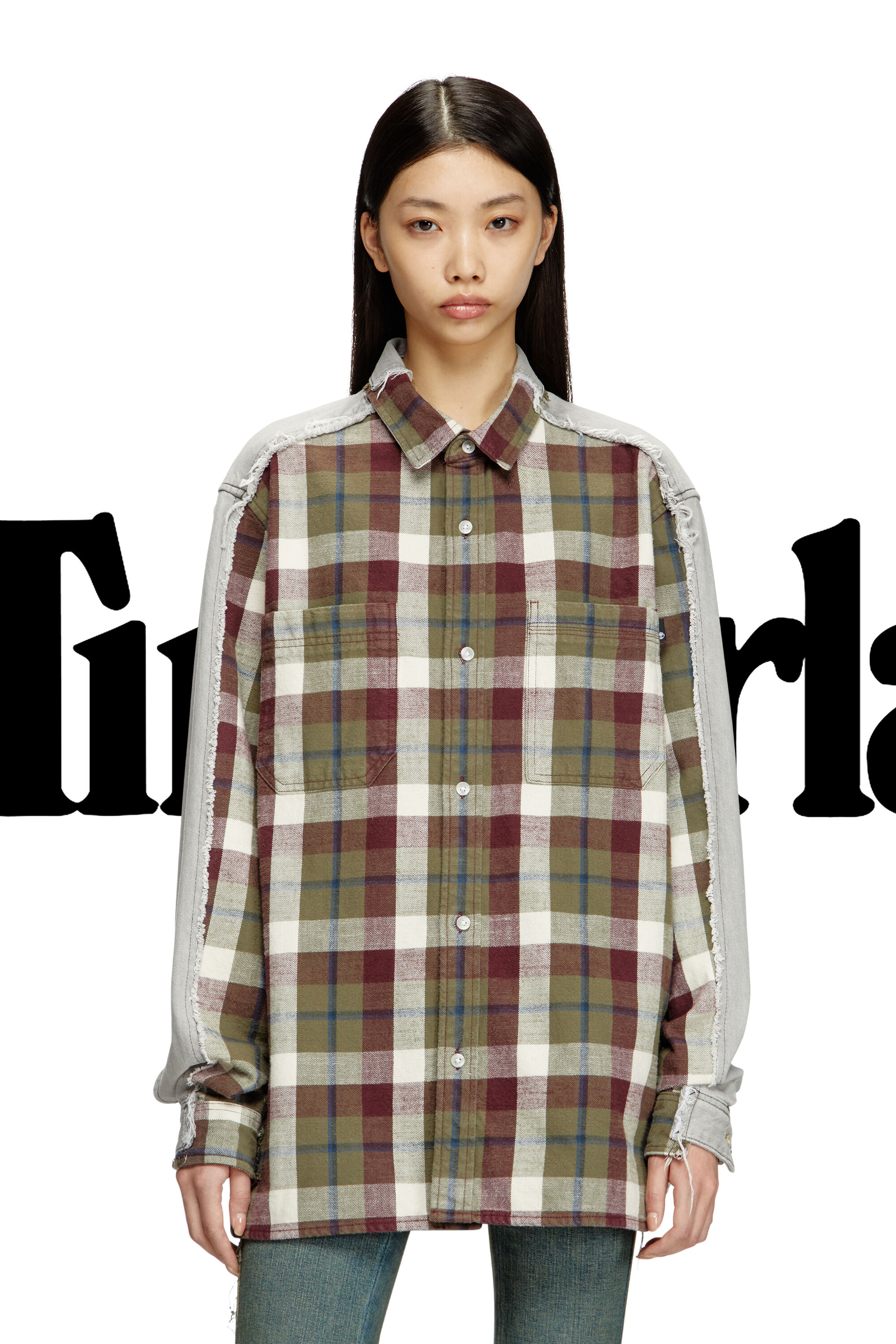 Diesel - Shirt Diseloves 8B, Chemise à carreaux en denim effet blanchi Mixte in Polychrome - 3