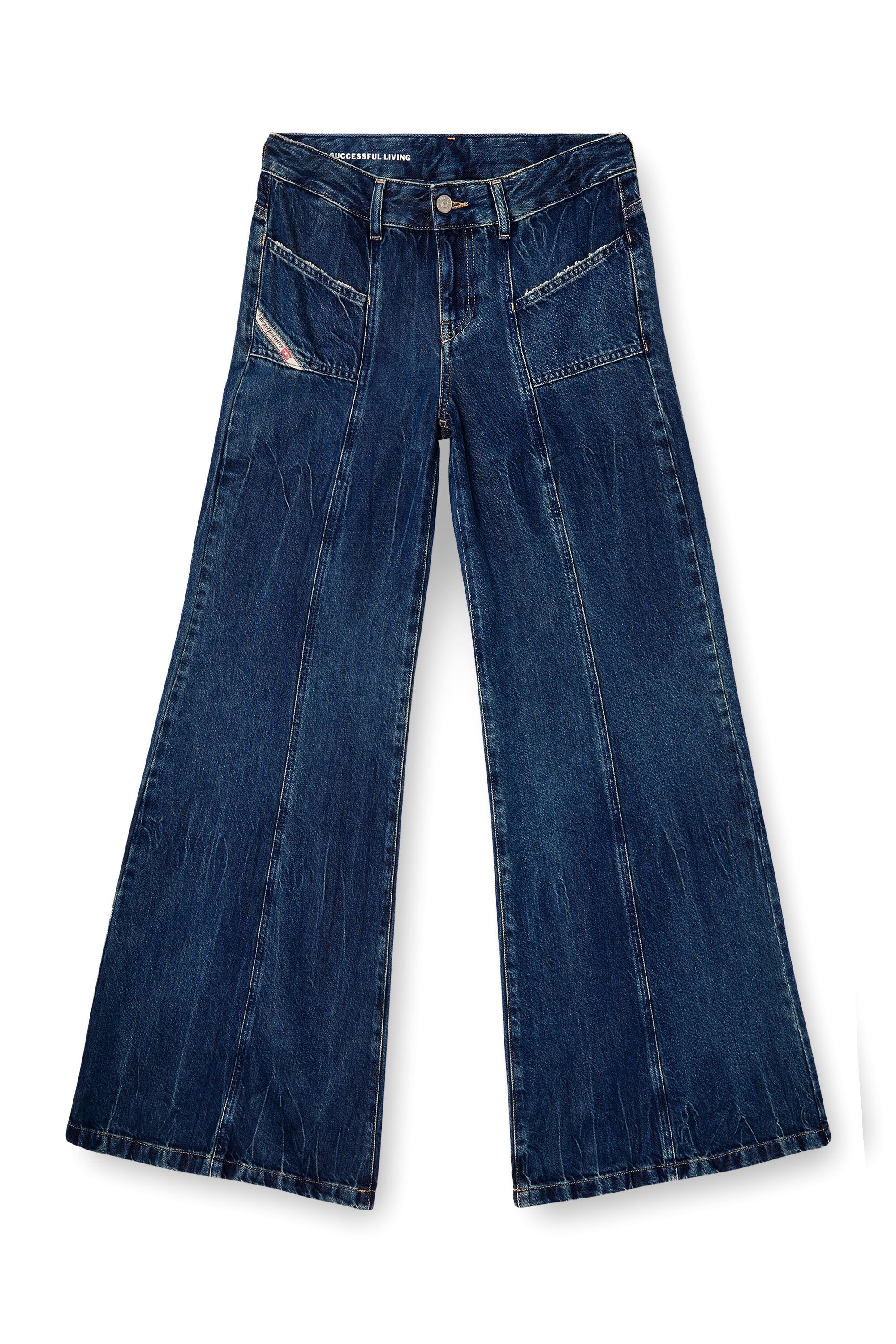 Diesel - Flare Jeans D-Akii 09N61 Femme, Bleu moyen - Image 2