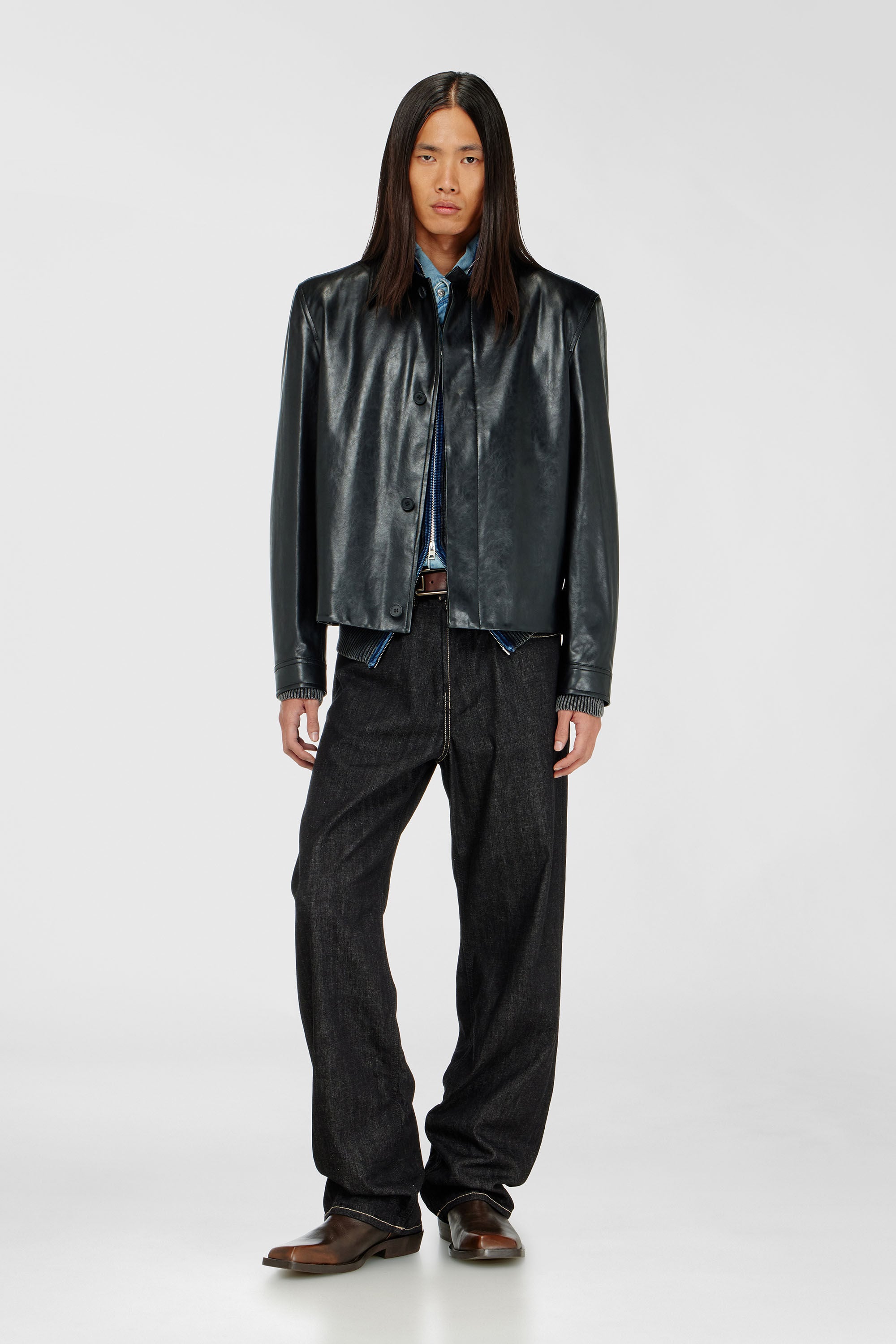 Diesel - L-HAUSTY-DGBX, Man's Sleek coach jacket in Black - 1