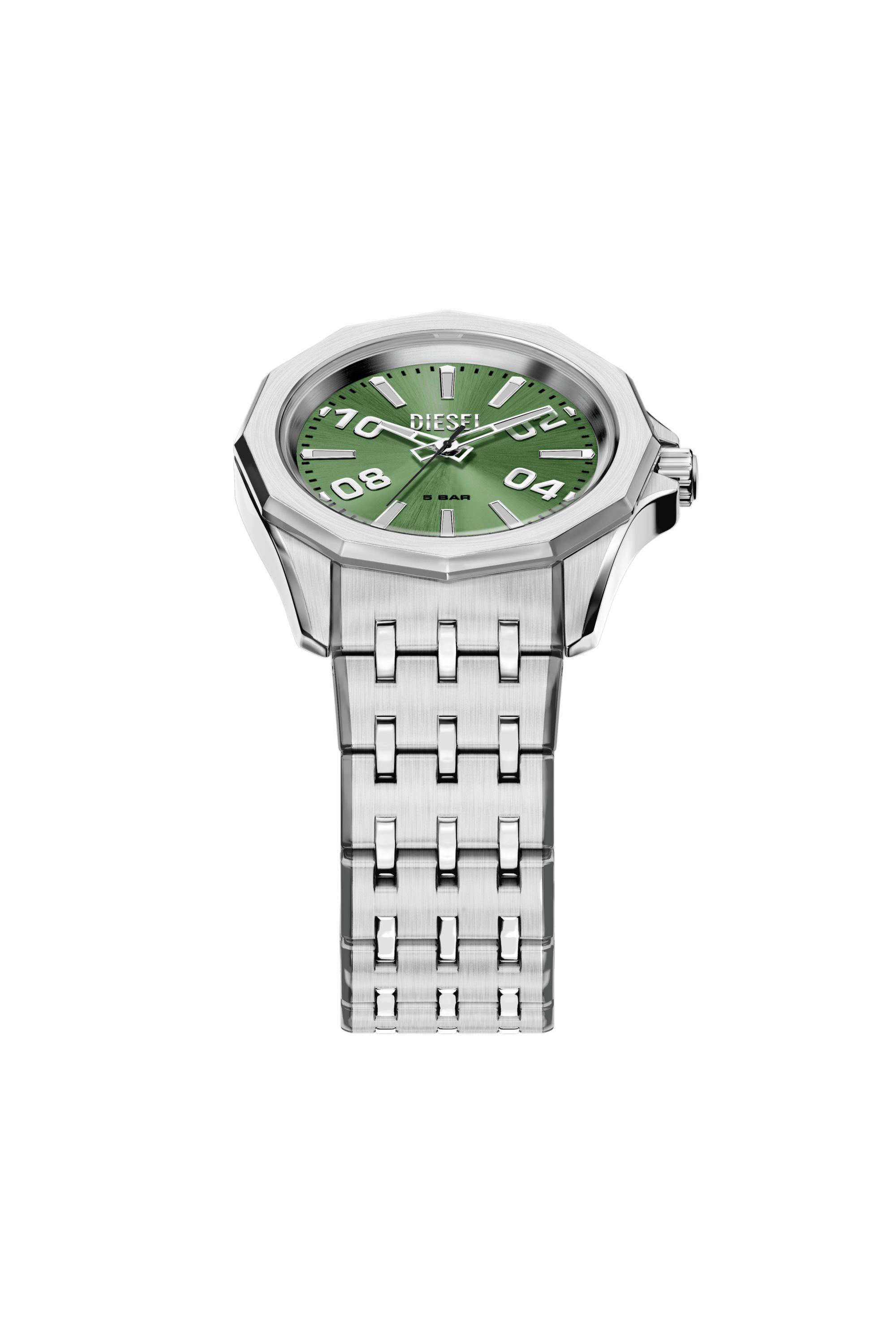 Diesel - DZ2237 WATCH, Montre Stinger en acier inoxydable Homme in Gris argent&eacute; - 6