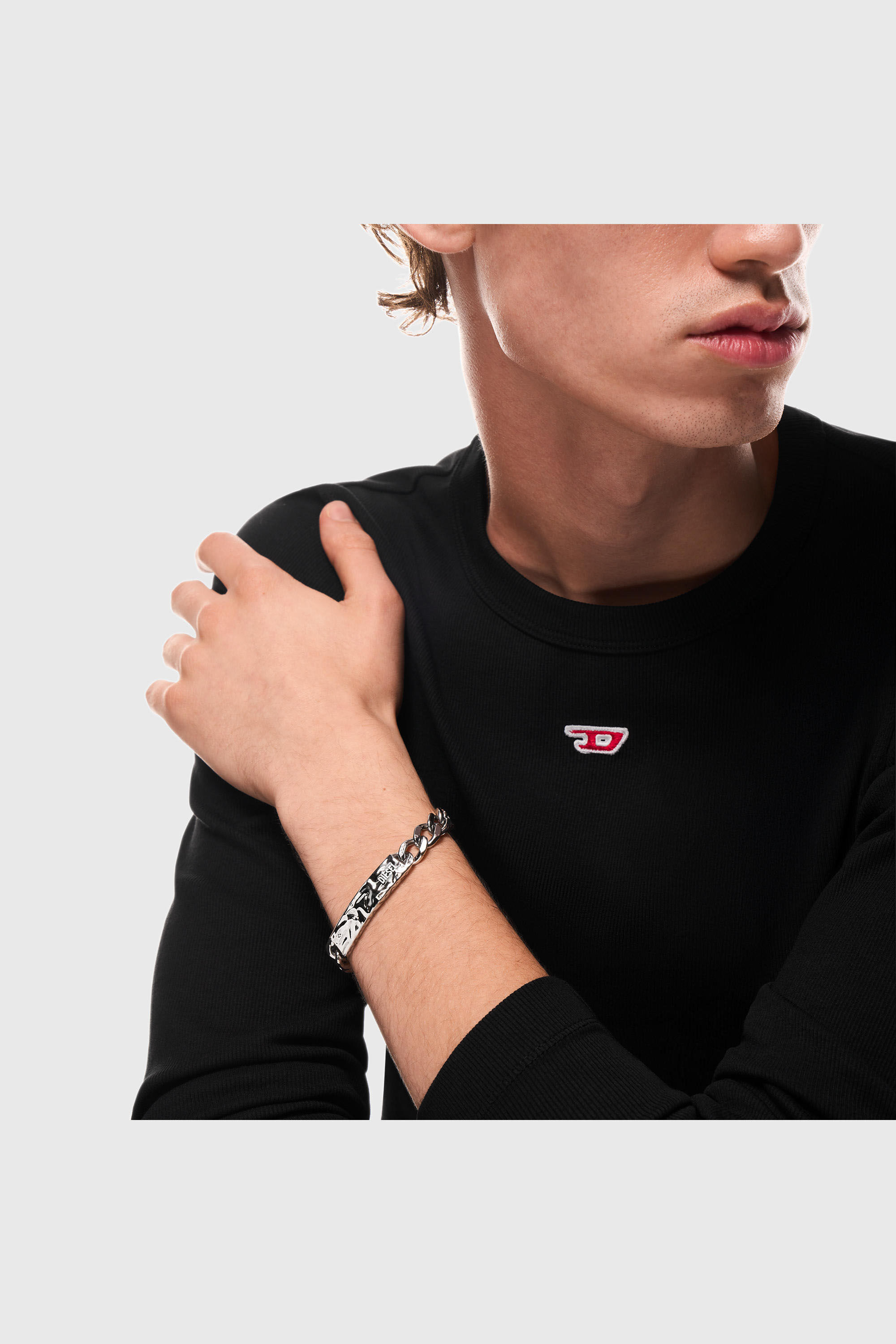 Diesel - DX1732040, Bracelet identit&eacute; en acier inoxydable Mixte in Gris argent&eacute; - 4
