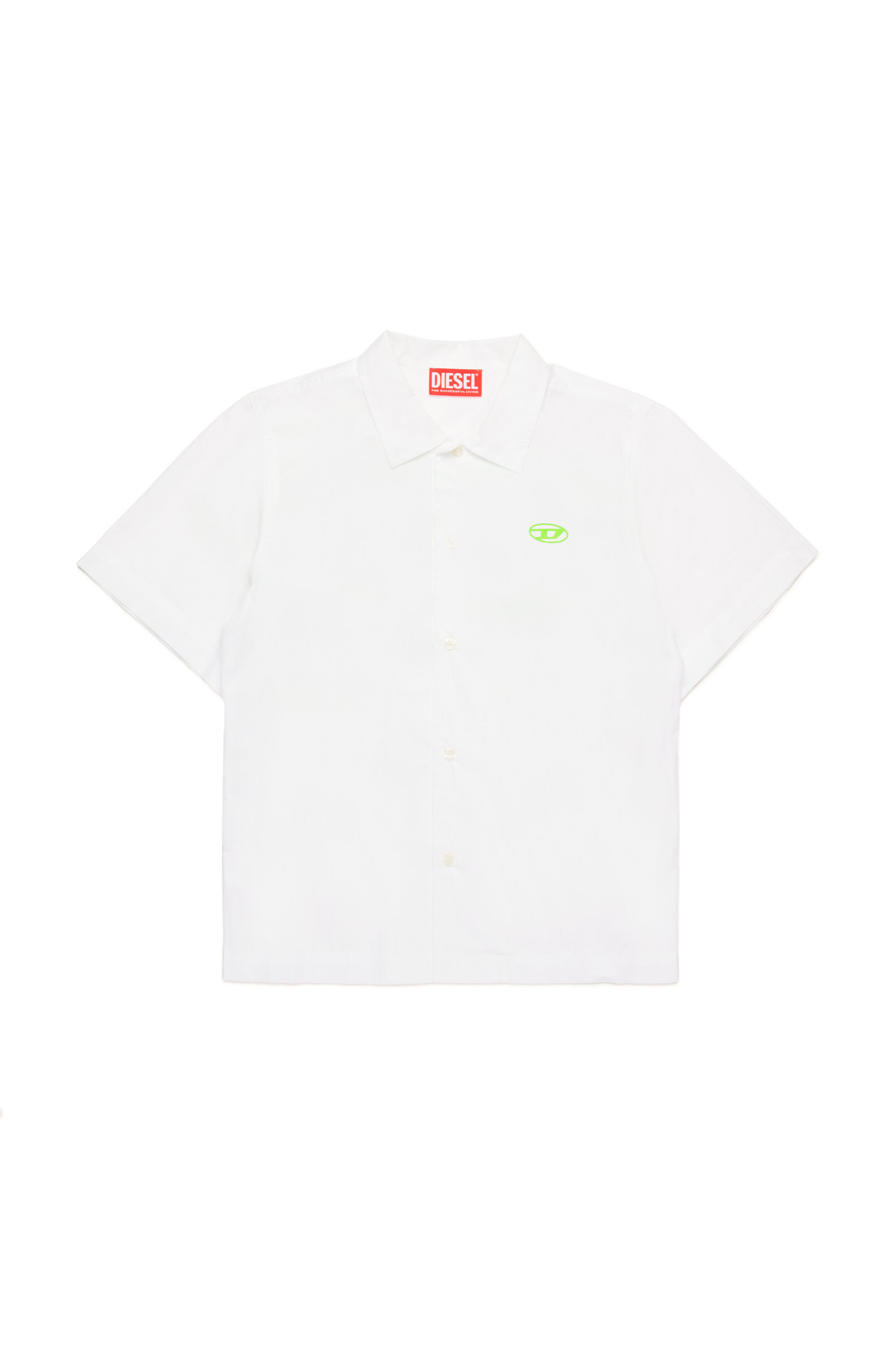 Diesel - MCPOLLY, Chemise à manches courtes avec imprimé Oval D Homme in Blanc - 1