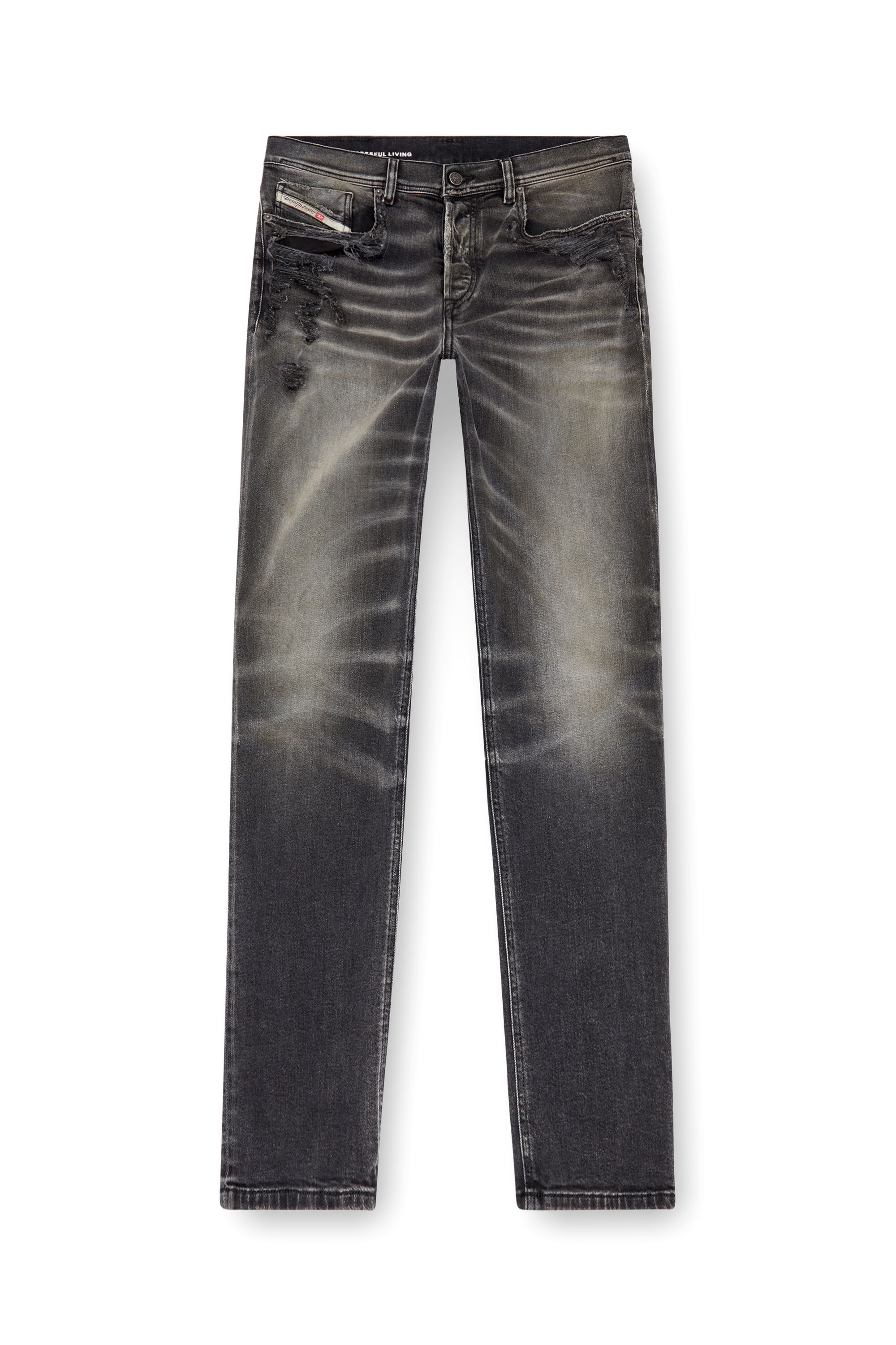 Diesel - Regular Jeans 2023 D-Finitive 09K25 Homme, Noir/Gris foncé - Image 2