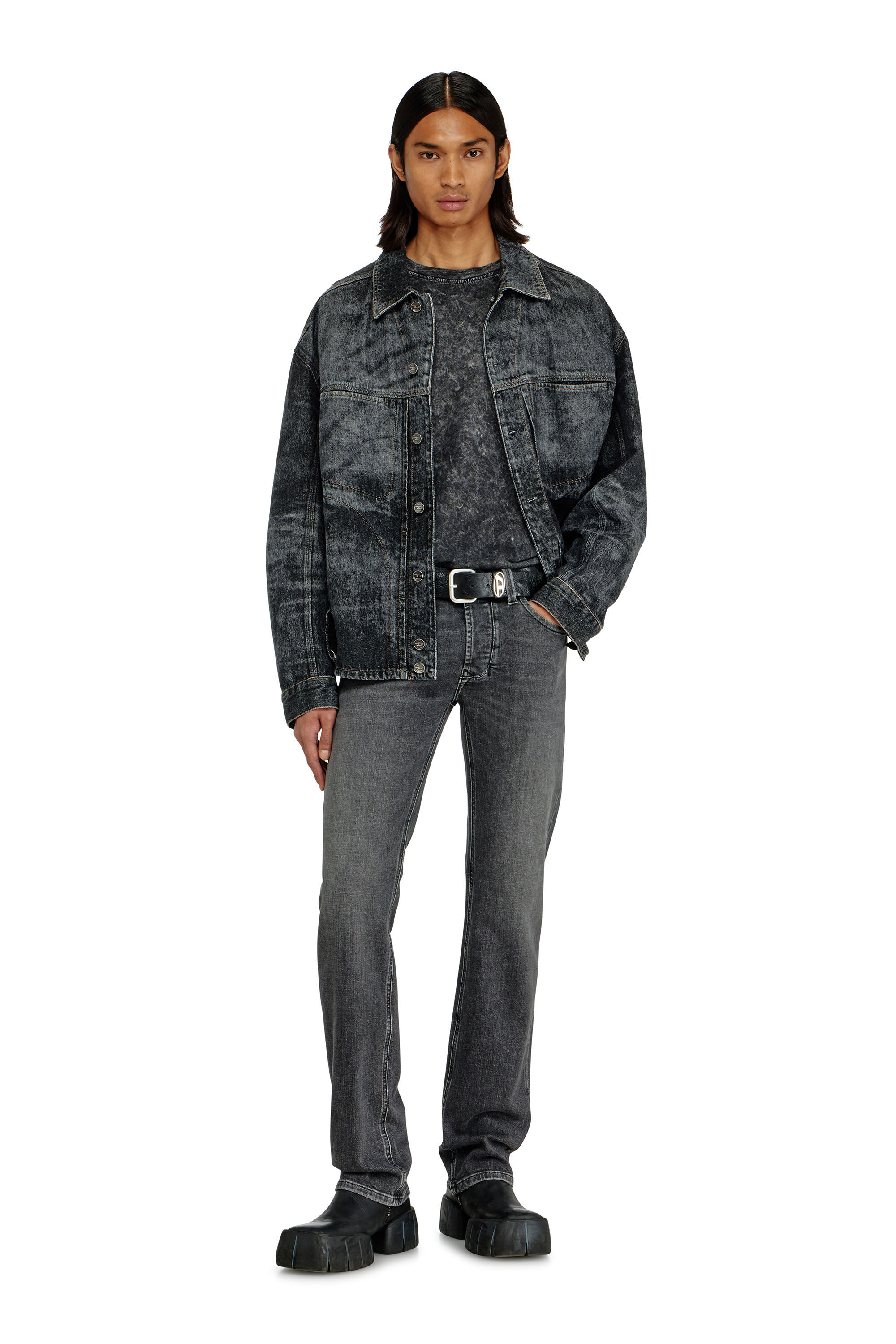 Diesel - Regular Jeans 1985 Larkee 0HDBD Homme, Noir/Gris fonc&eacute; - Image 1
