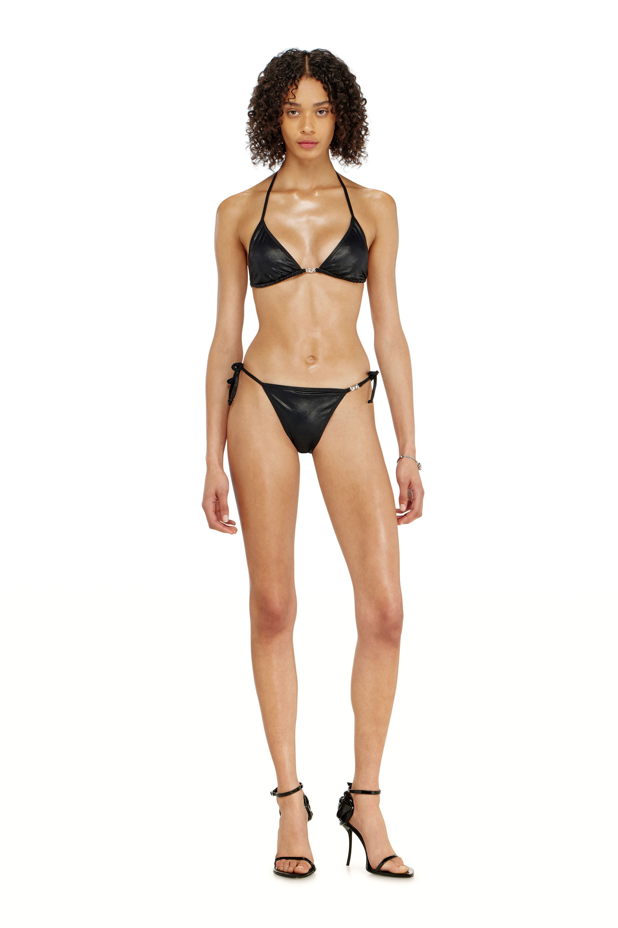 Diesel - ELETTRA-DNM, Haut de bikini triangle en tissu scintillant Femme in ToBeDefined - 2