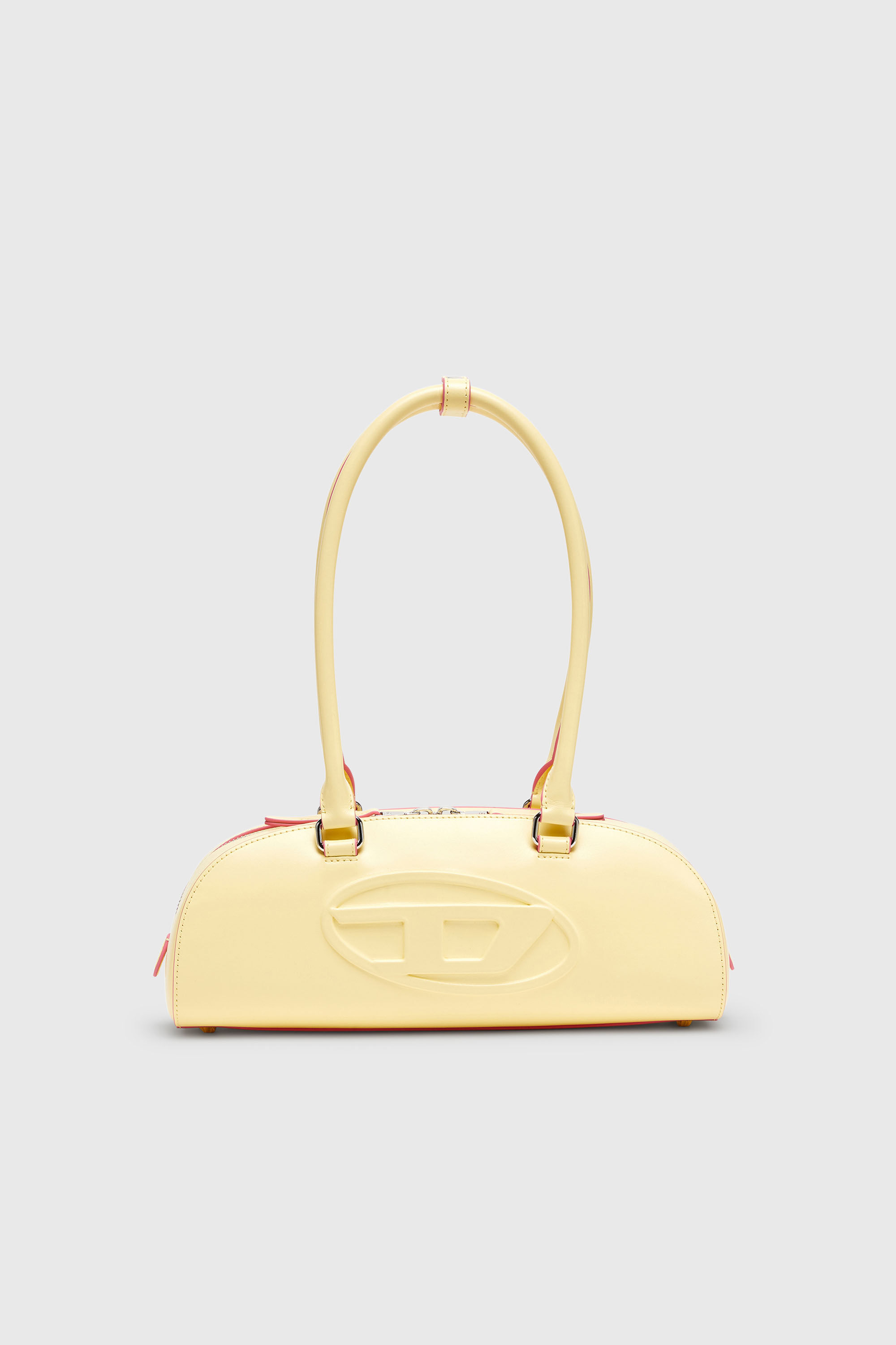 Diesel - 1DR DOME SHOULDER EW, 1DR Dome - Sac bowling allong&eacute; en cuir Femme in Jaune - 2