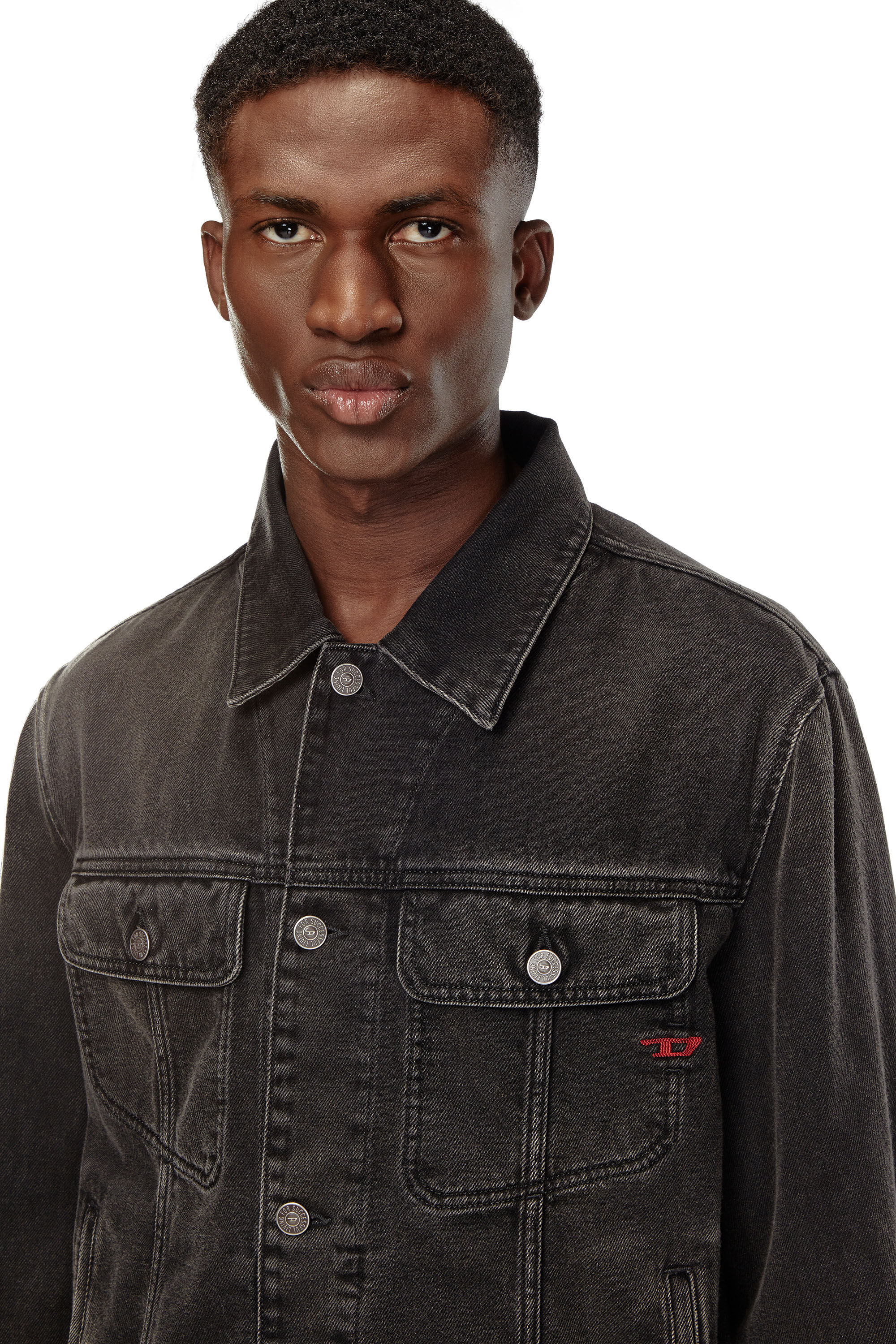 Veste trucker avec un fit regular Homme Noir Diesel