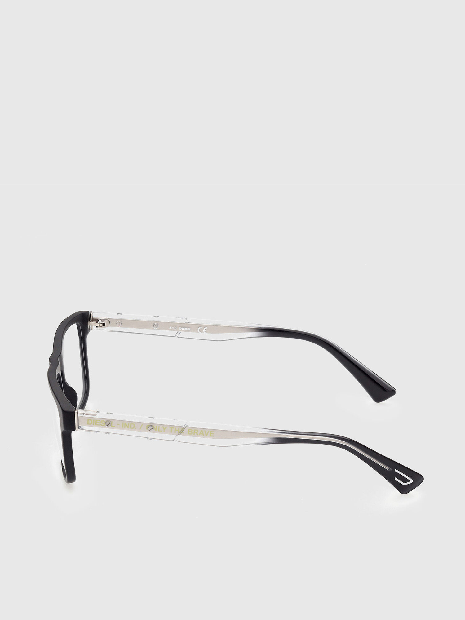 Diesel - DL5406, Lunettes avec branches transparentes injectées Mixte in Noir - 3