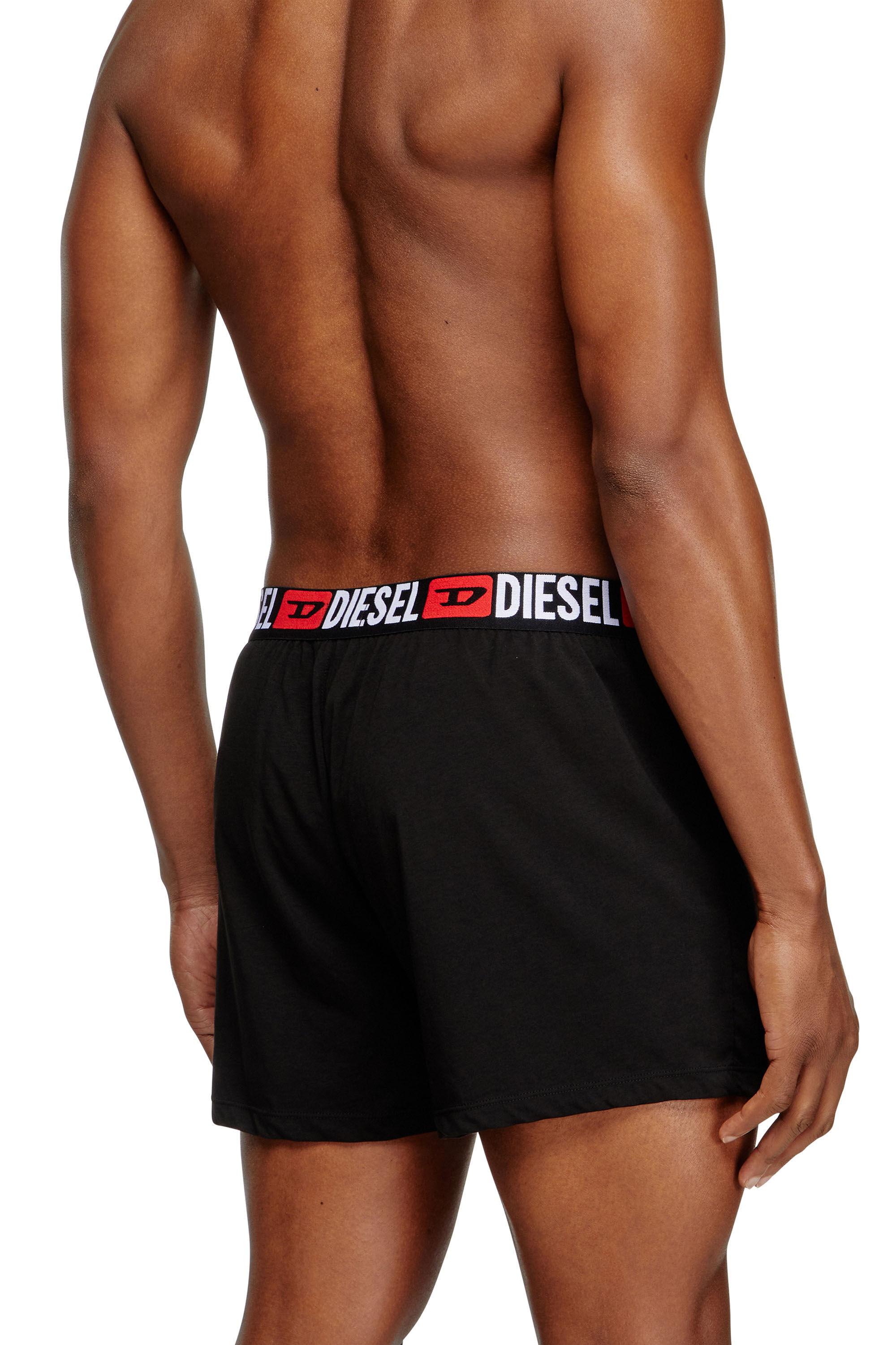 Diesel - STARKIE-D-CORE, Boxer avec taille à logo en all-over Homme in Noir - 4