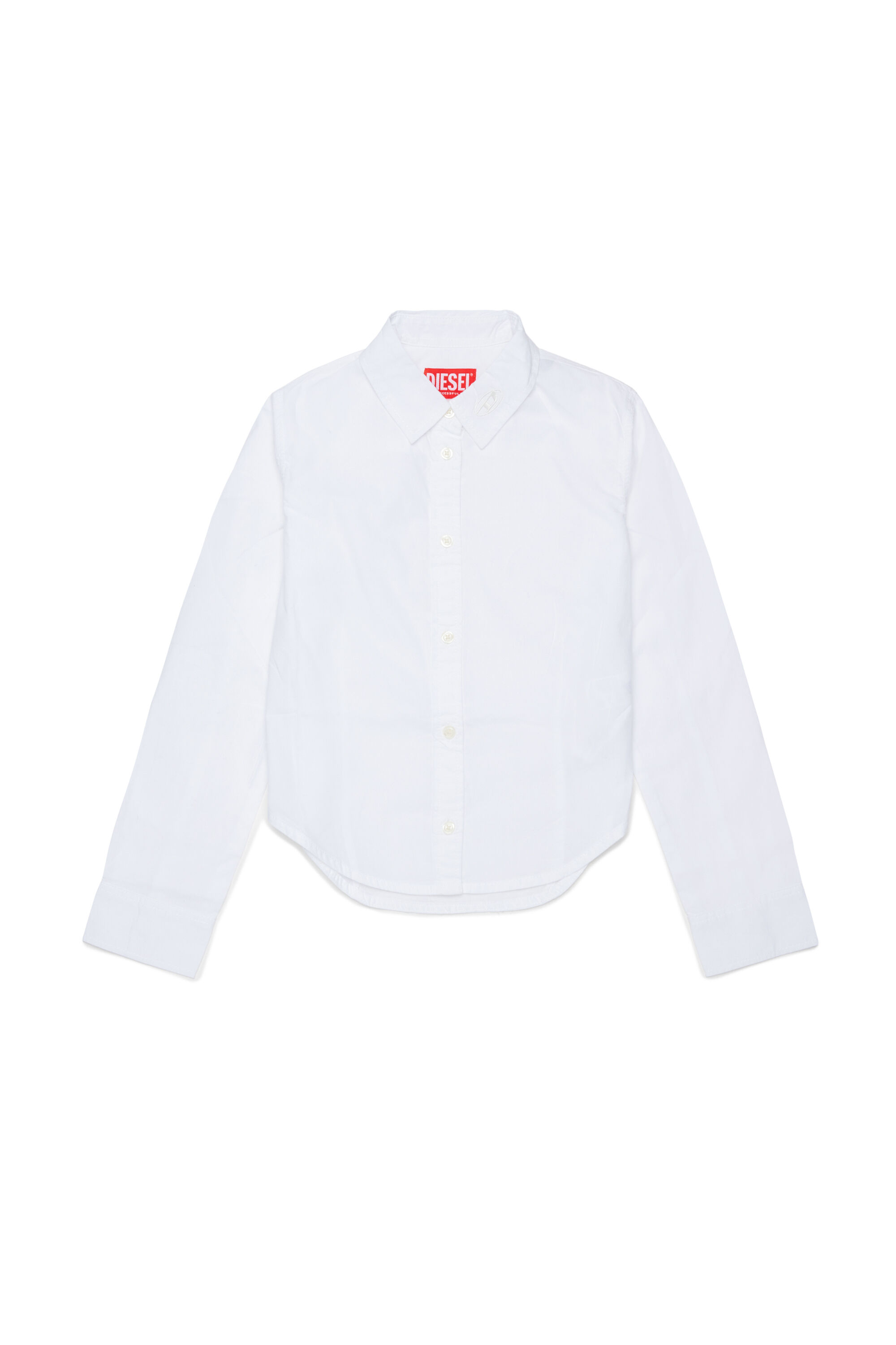 Diesel - CLAIRE, Chemise en coton avec col Oval D Femme in Blanc - 1