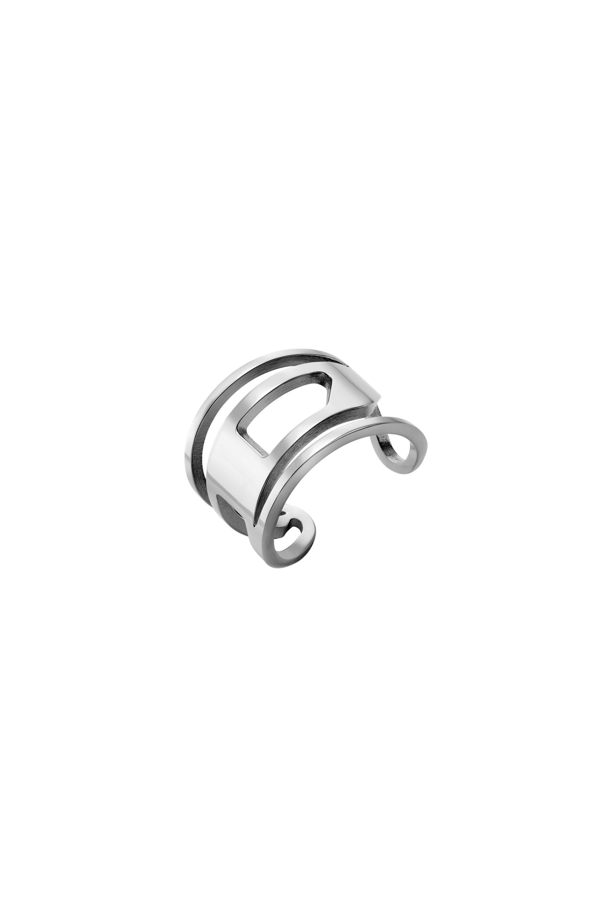 Diesel - DX1548040 JEWEL, Bague en acier inoxydable Mixte in Gris argenté - 1