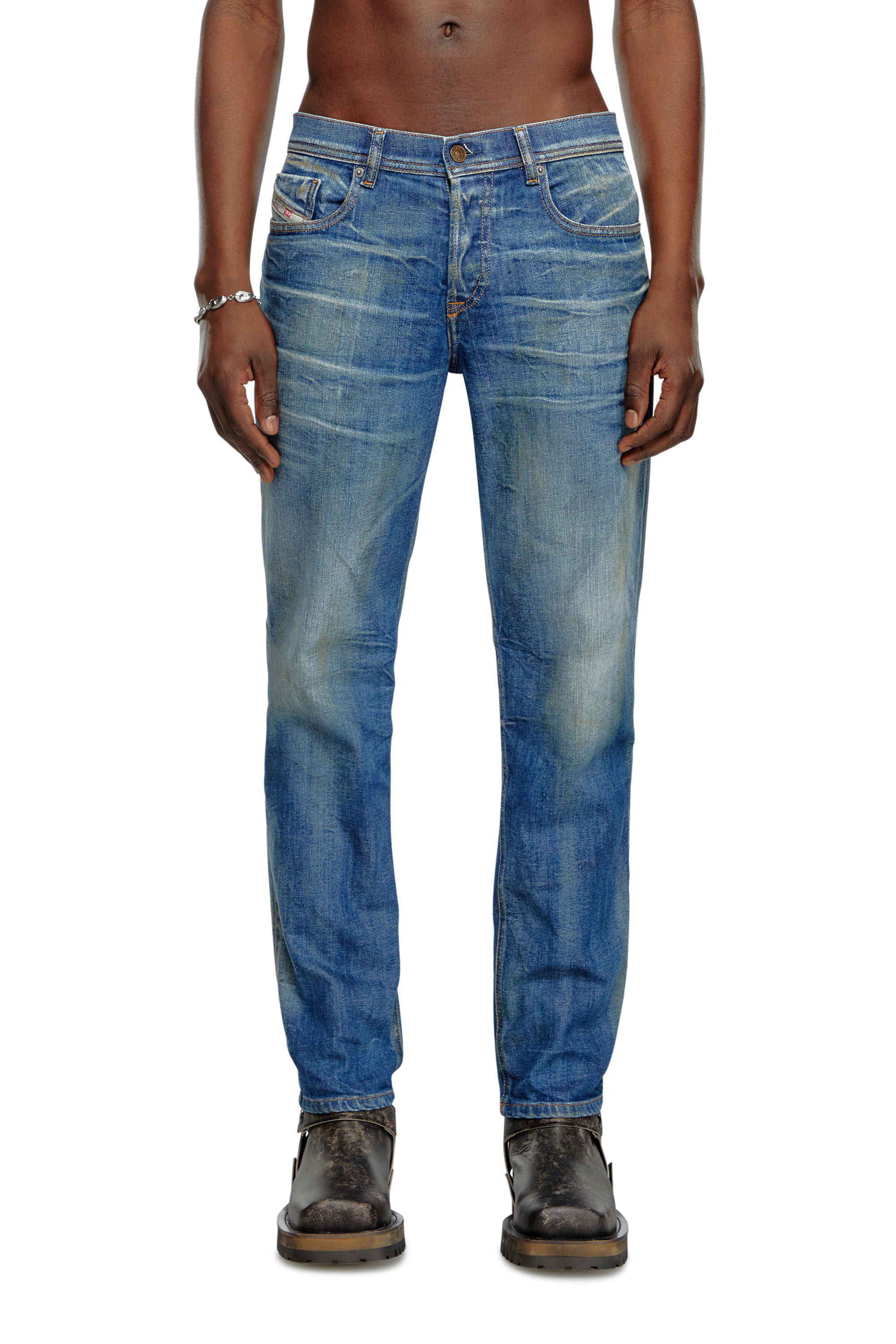 Diesel - Tapered Jeans 2023 D-Finitive 09J66, Bleu moyen - Image 3