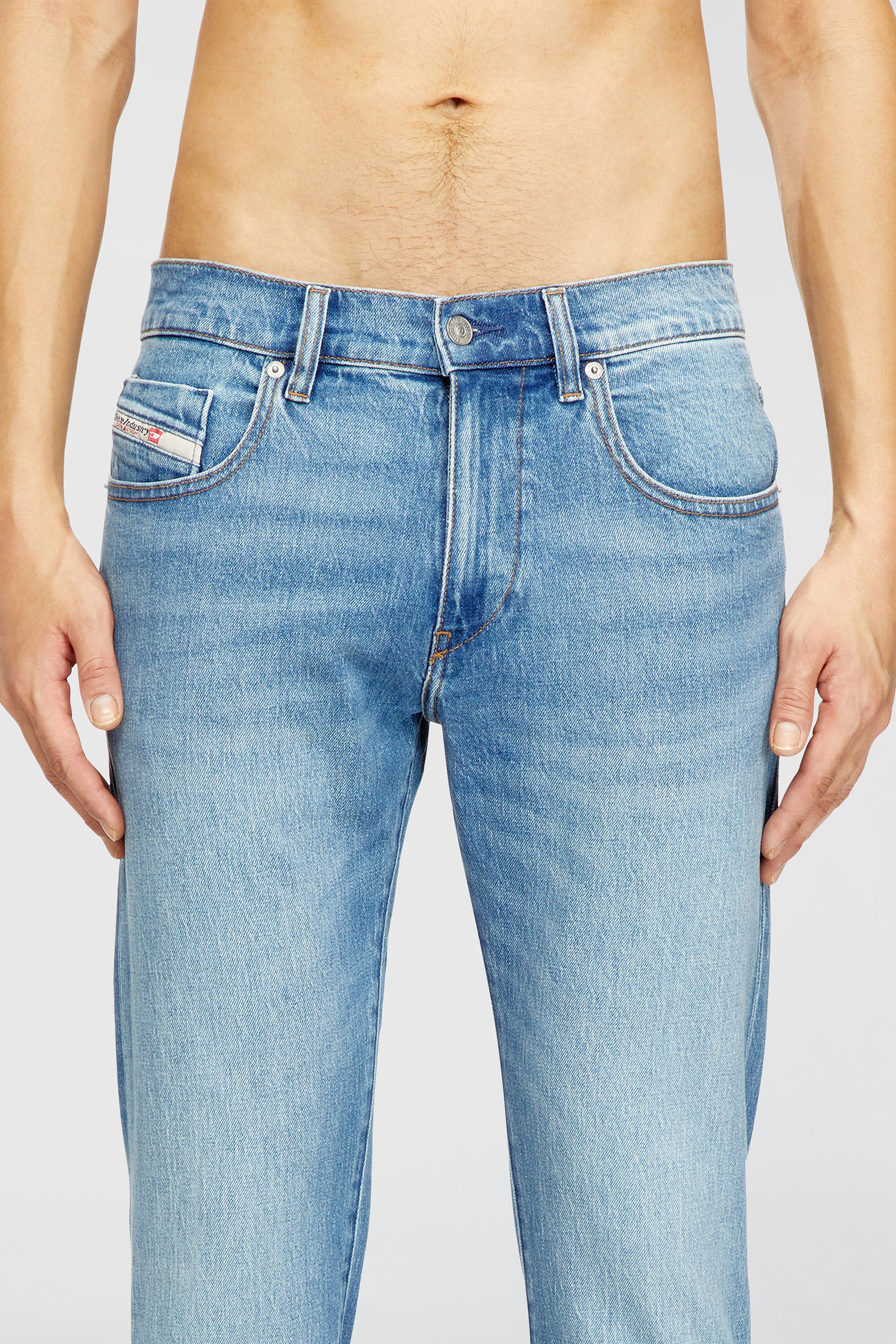 Diesel - Slim Jeans 2019 D-Strukt 0ADBK Homme, Bleu Clair - Image 5