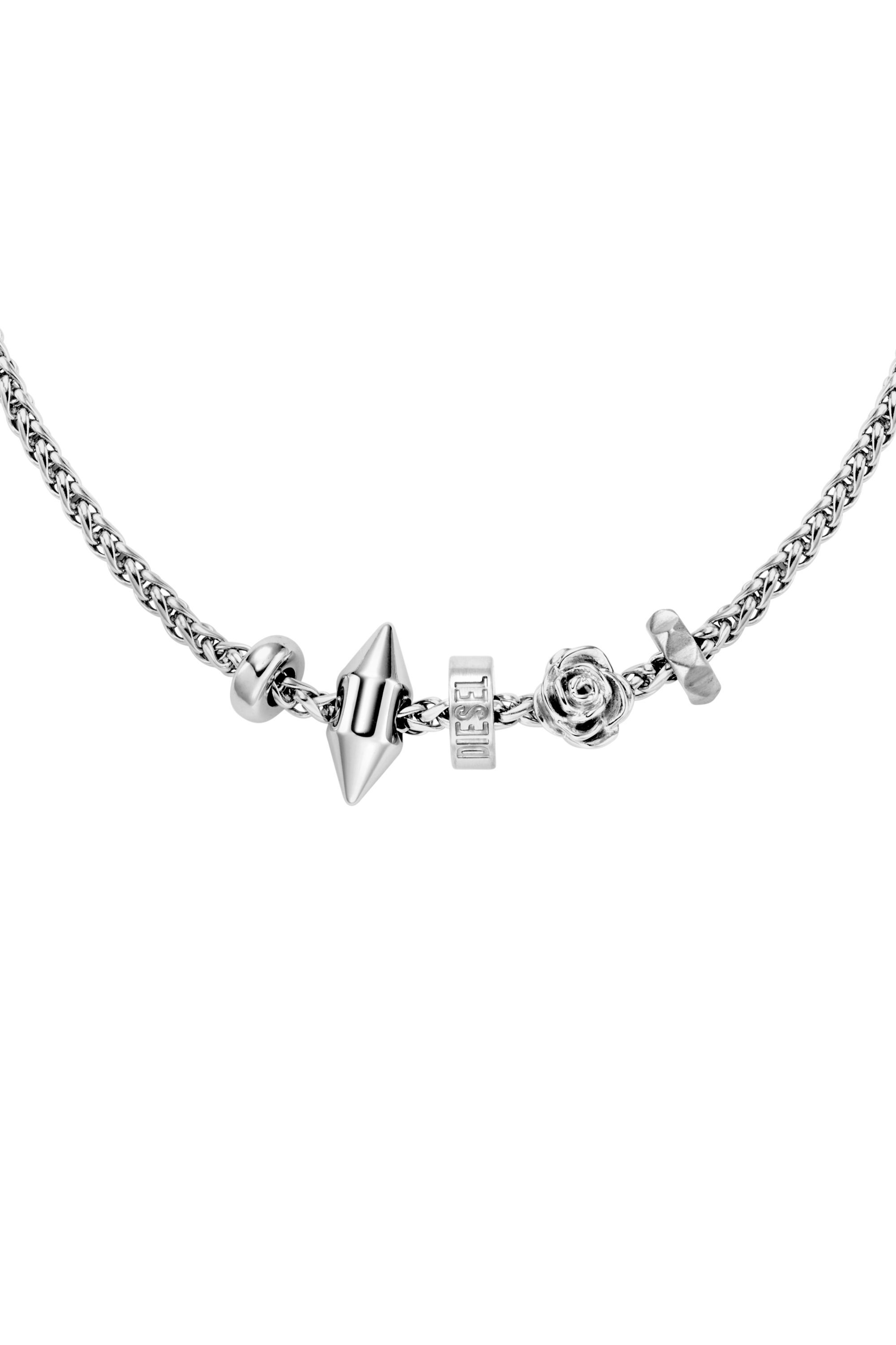 Diesel - DX1623040 JEWELLERY, Collier à breloque en acier inoxydable Mixte in Gris argenté - 2