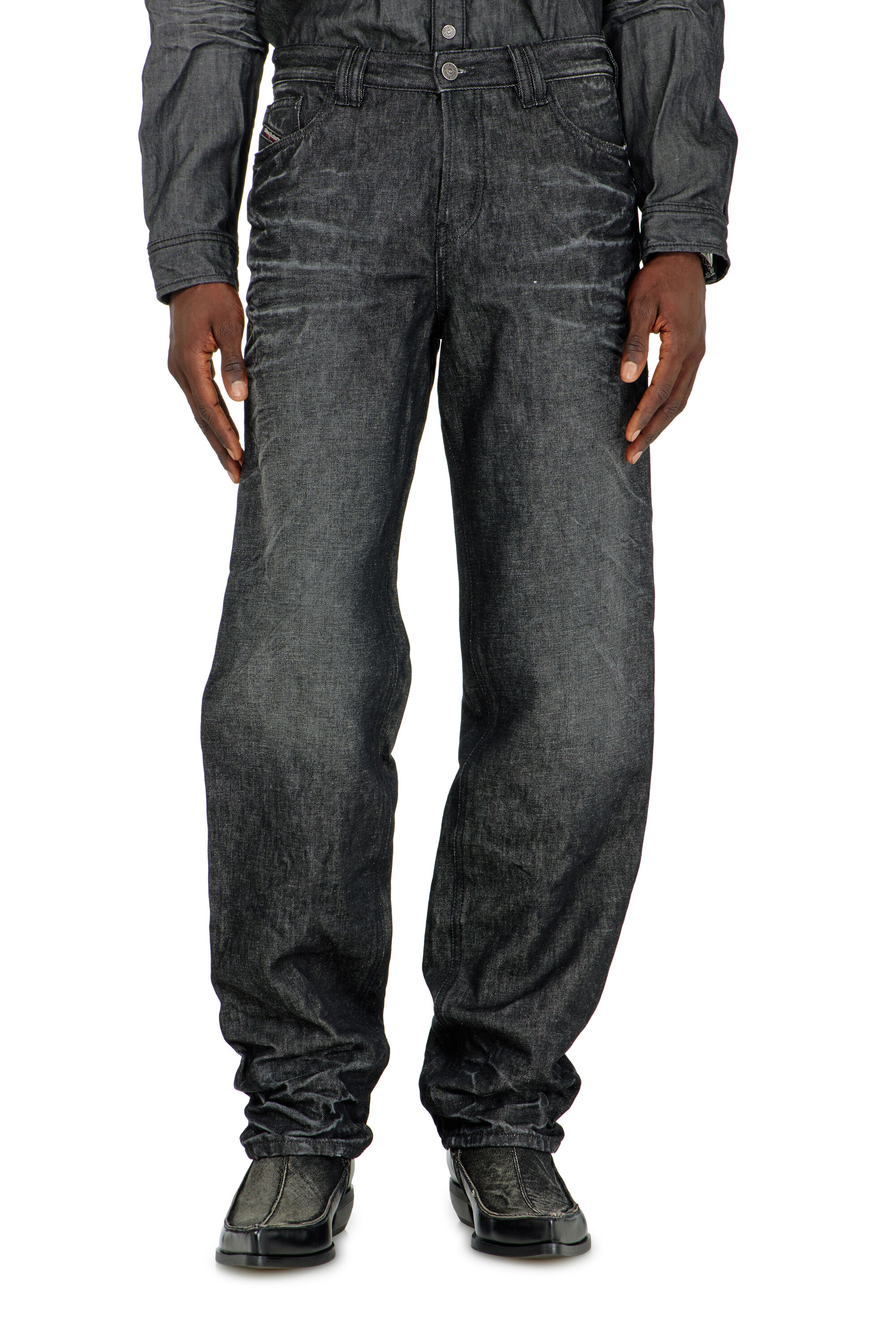 Diesel - Regular Jeans 1991 D-Voeed 09R39 Homme, Noir/Gris fonc&eacute; - Image 4