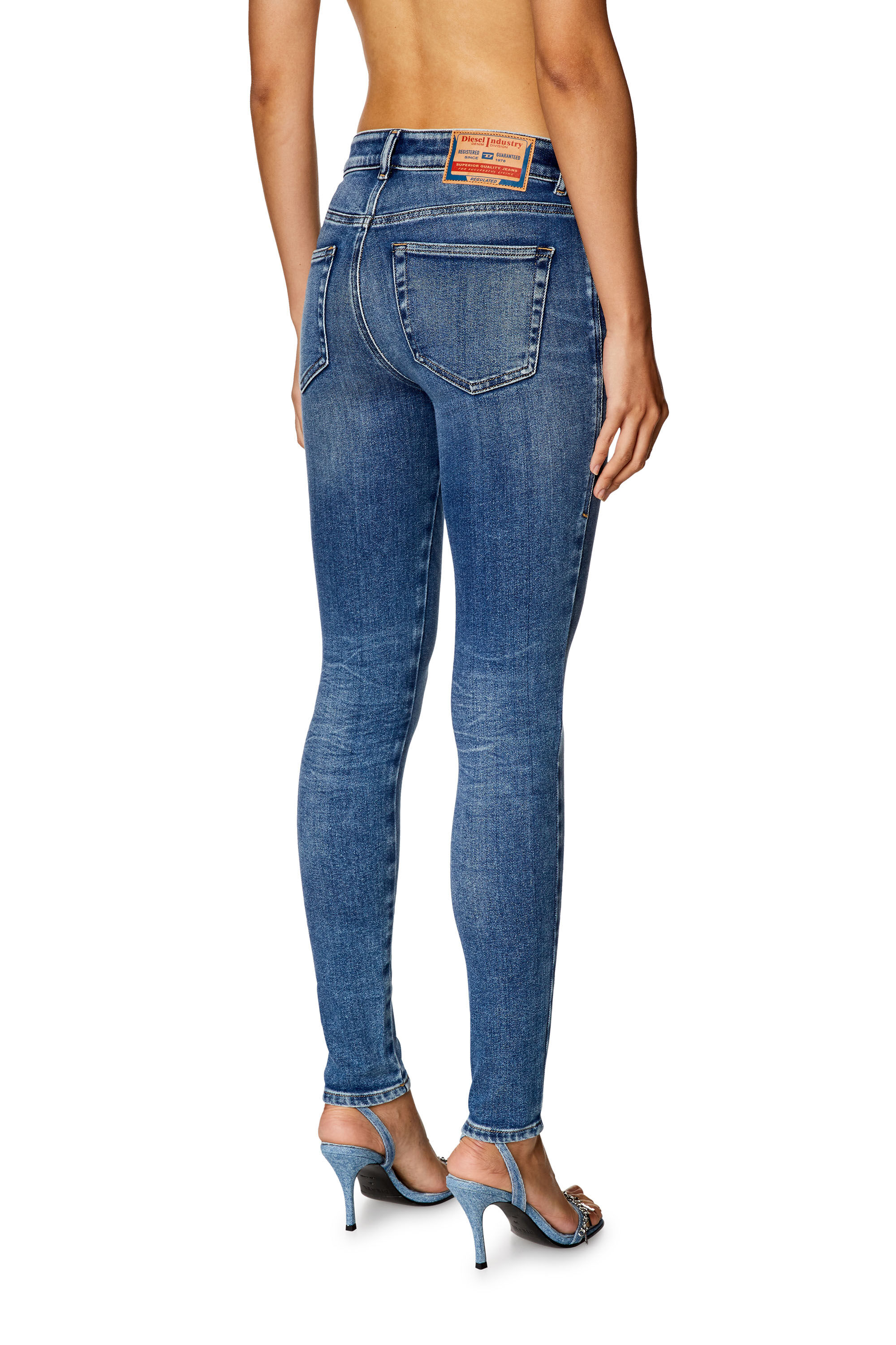 Diesel - Super skinny Jeans 2017 Slandy 09H90, Bleu moyen - Image 4