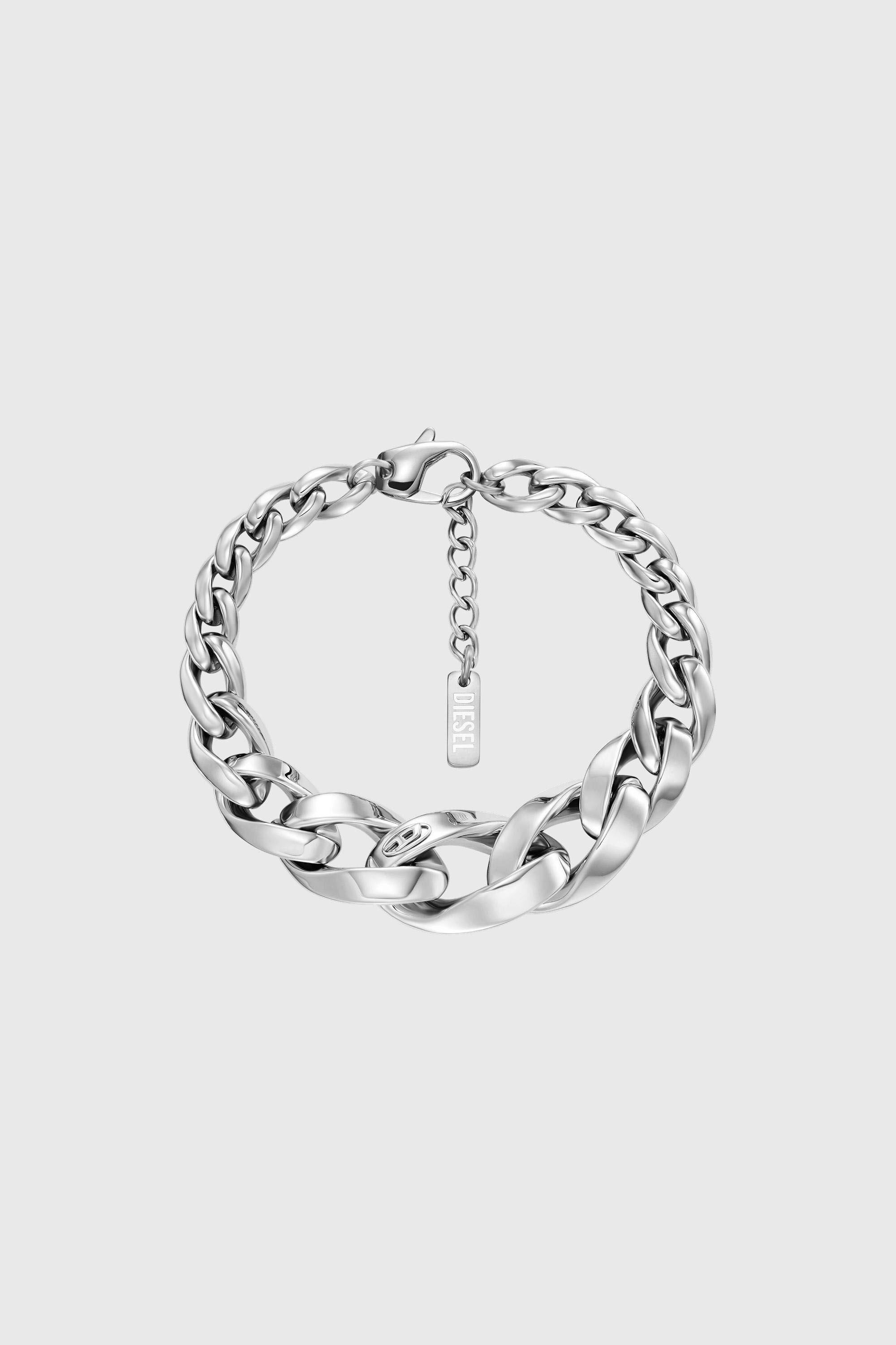 Diesel - DX1721040, Bracelet cha&icirc;ne en acier inoxydable Mixte in Gris argent&eacute; - 1